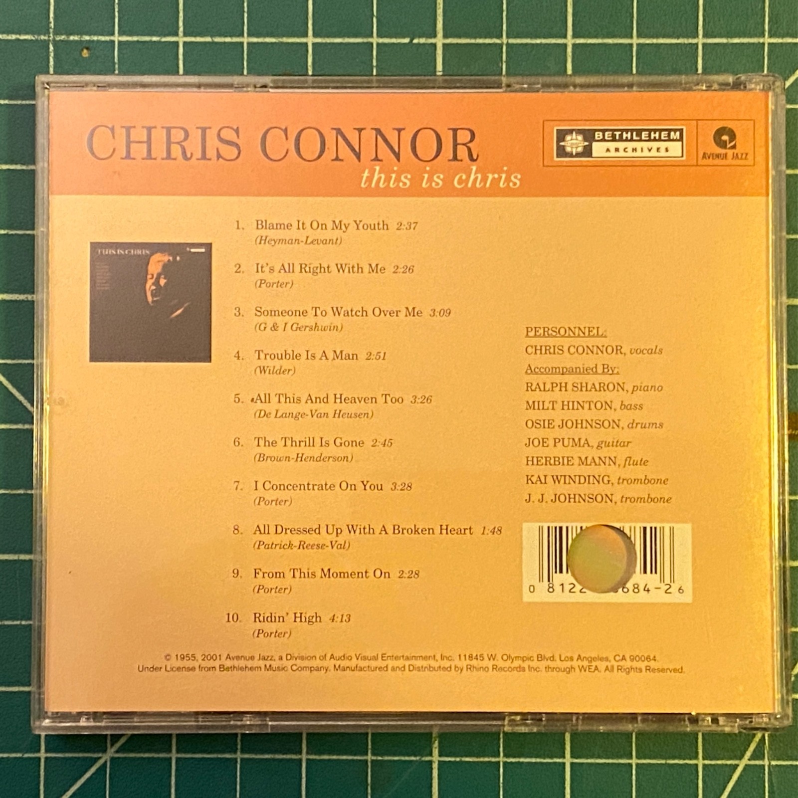 Chris Connor - This Is Chris (CD, 2001, Avenue Jazz R2 76684)