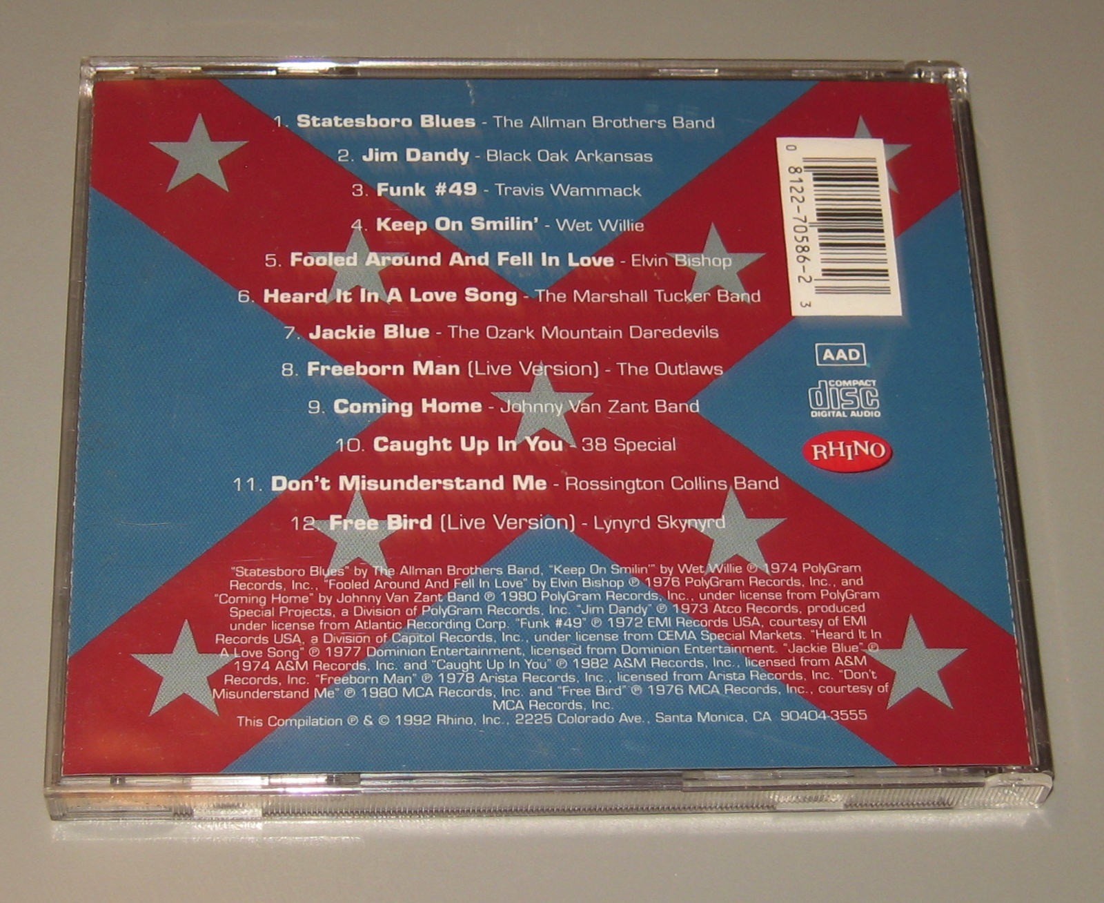 Rebel Rousers Southern Rock Classics CD Outlaws Lynyrd Skynyrd 38 Special