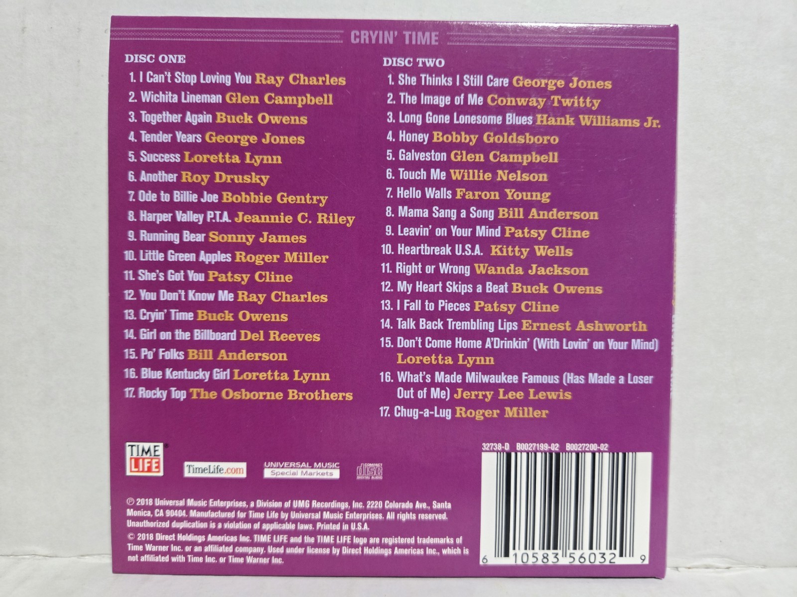 Time Life Presents The 60s Country Collection - 8 CD Box Set - Various Artists