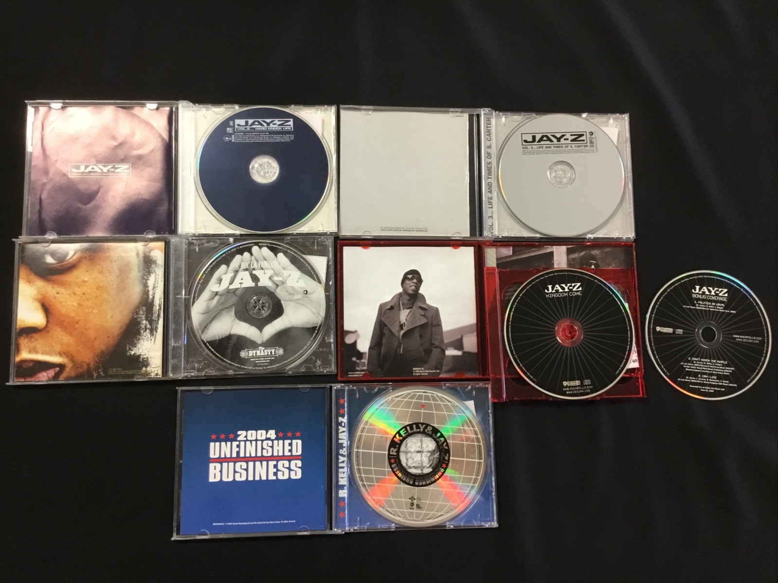 Jay-Z 5 CD Lot: Vol 2, Vol 3, Dynasty Roc La Familia, Unfinished, Kingdom Come