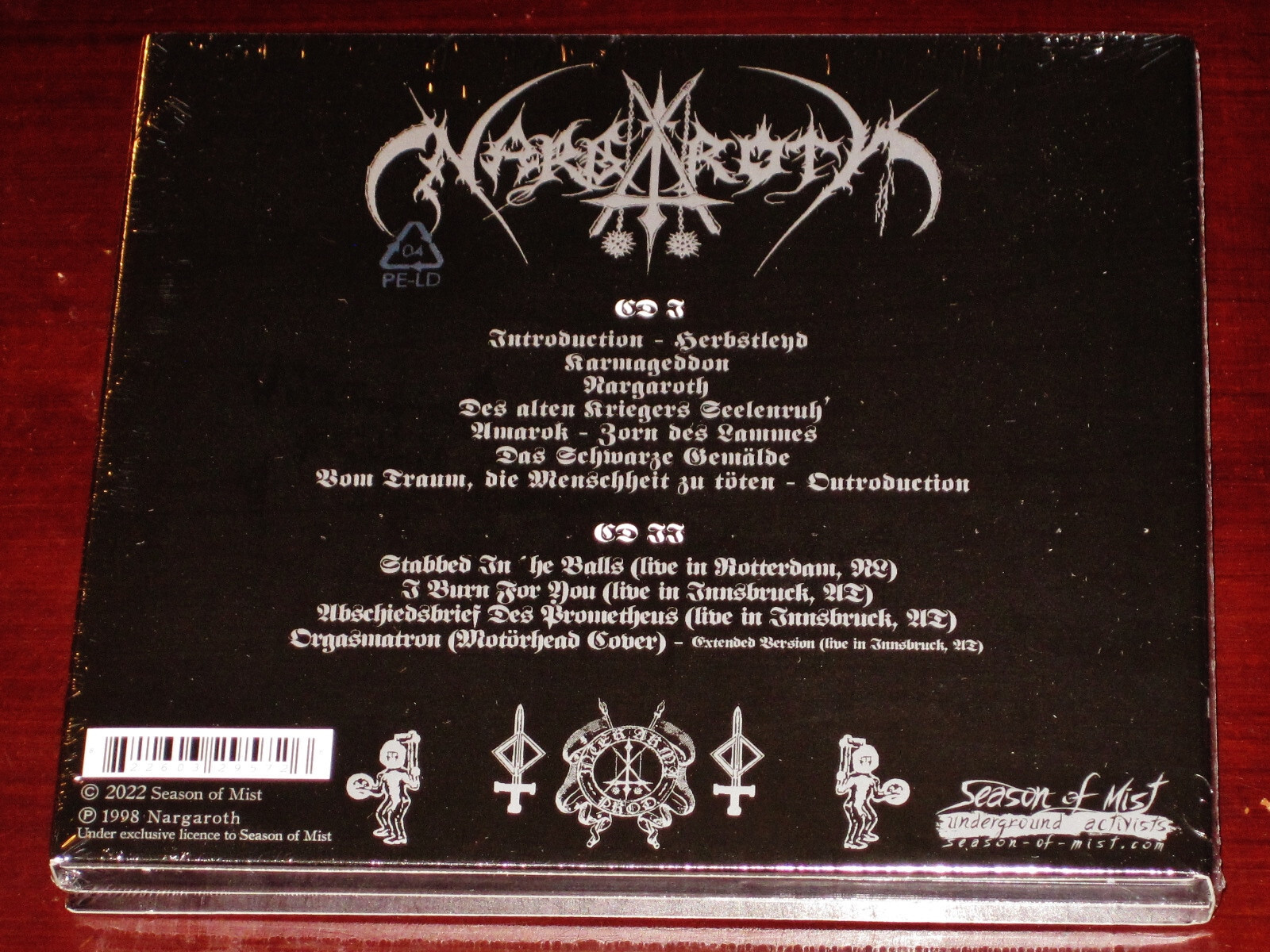 Nargaroth: Herbstleyd 2 CD Set 2022 Bonus Tracks Season Of Mist USA Digipak NEW