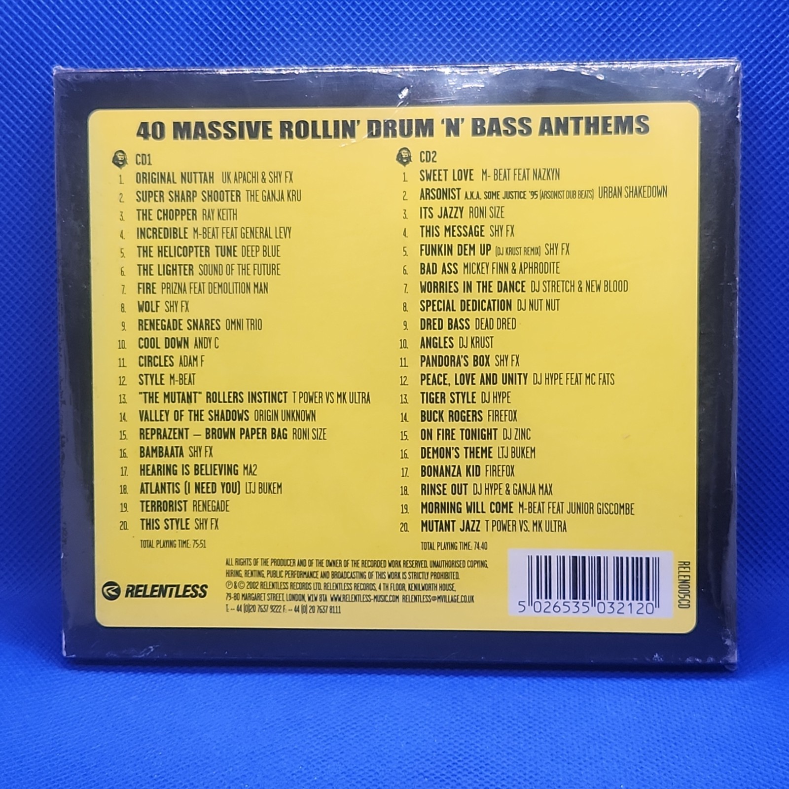 Old Skool Jungle by Various (2xCD 2002 Relentless)Drum n Bass Jungle NEW ucdG-XF