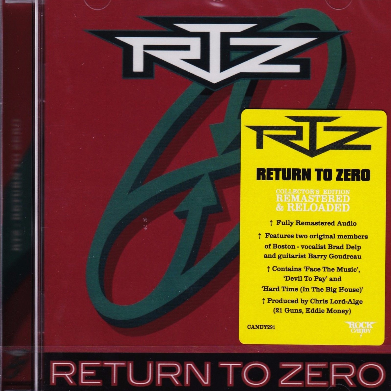 RTZ - Self Titled - Return to Zero - Rock Candy Remastered Edition CD Brad Delp