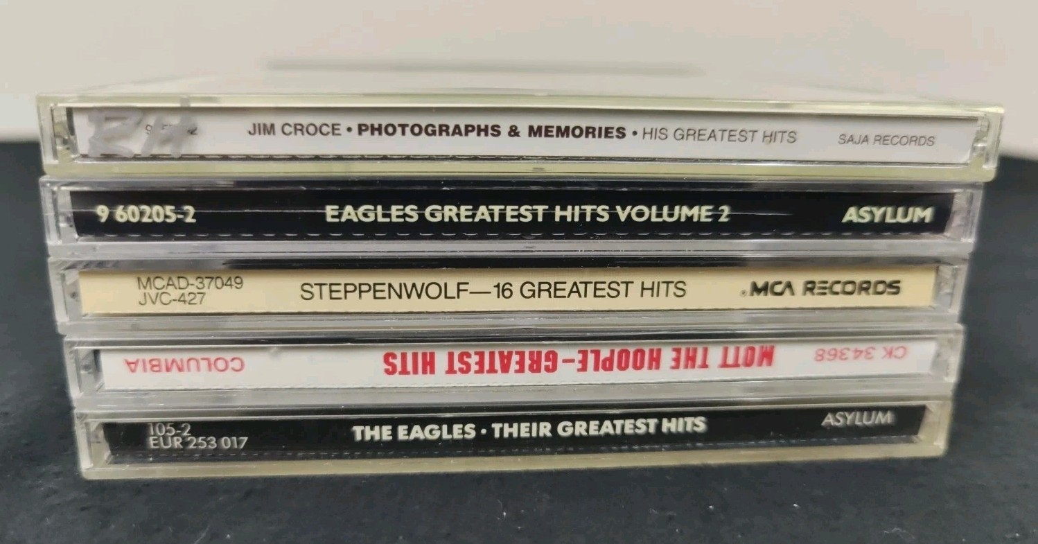 CD Lot Of 5 Rock Greatest Hits 1960's-1970's, Eagles, Steppenwolf, Jim Croce
