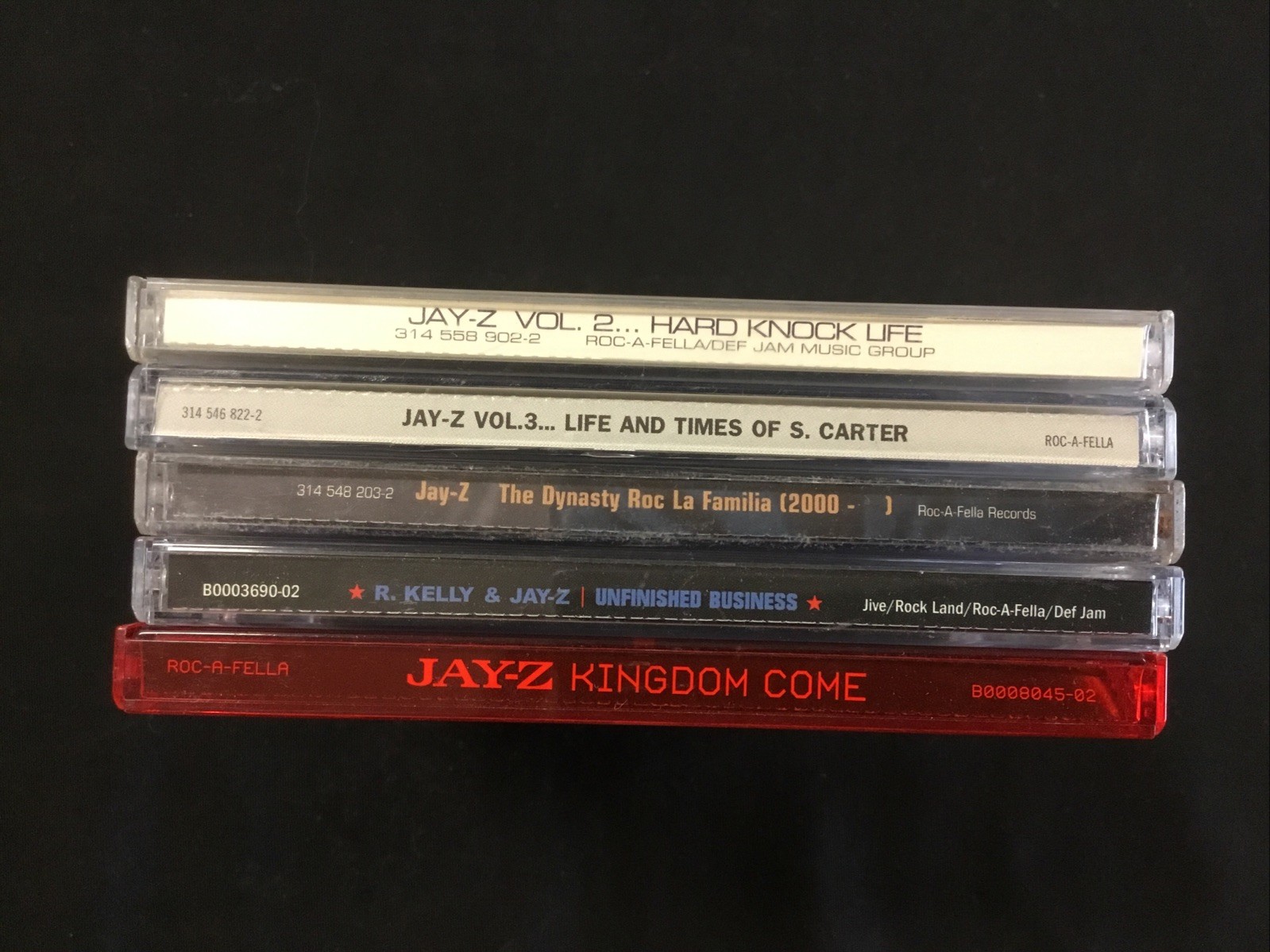 Jay-Z 5 CD Lot: Vol 2, Vol 3, Dynasty Roc La Familia, Unfinished, Kingdom Come