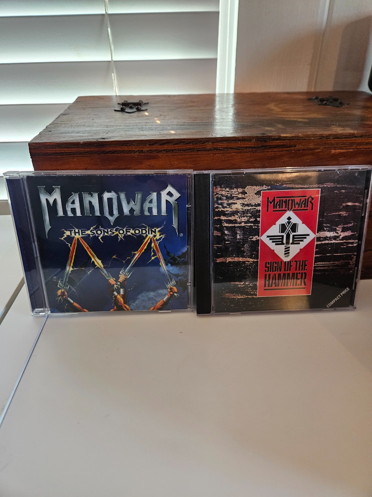 Manowar 2 CD Lot - Sign Of The Hammer, Sons Of Odin EP - Heavy Metal Audio Discs