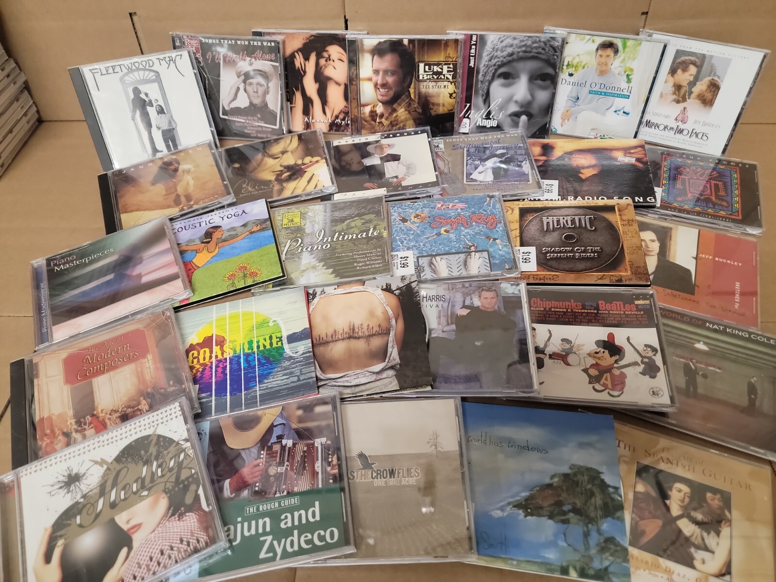 Lot of 50 Assorted CDs MIX ALL Genres Artwork+Case RANDOM BUNDLE Wholesale Bulk