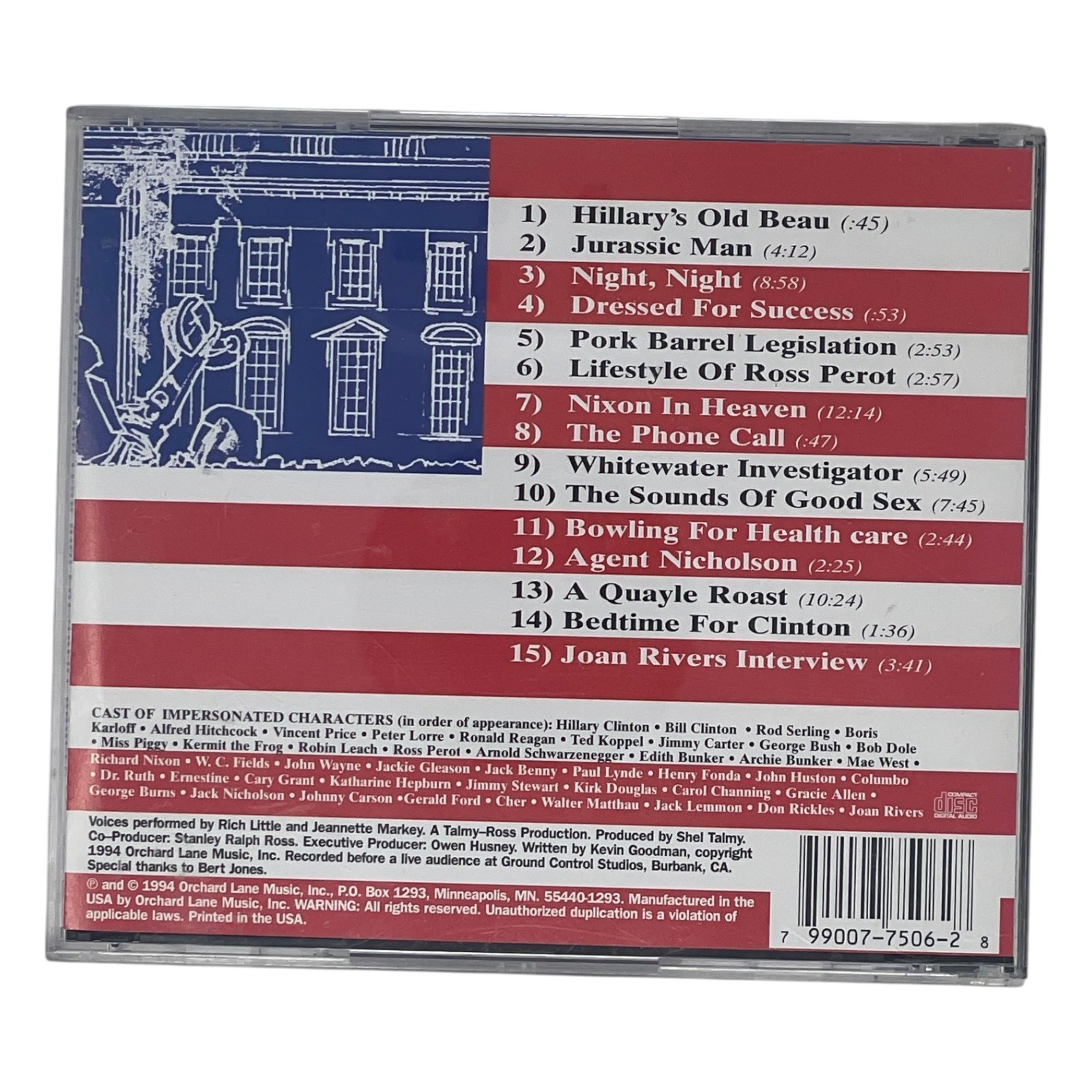 1994 Rich Little Unclear & President Danger Comedy CD Political Impressions