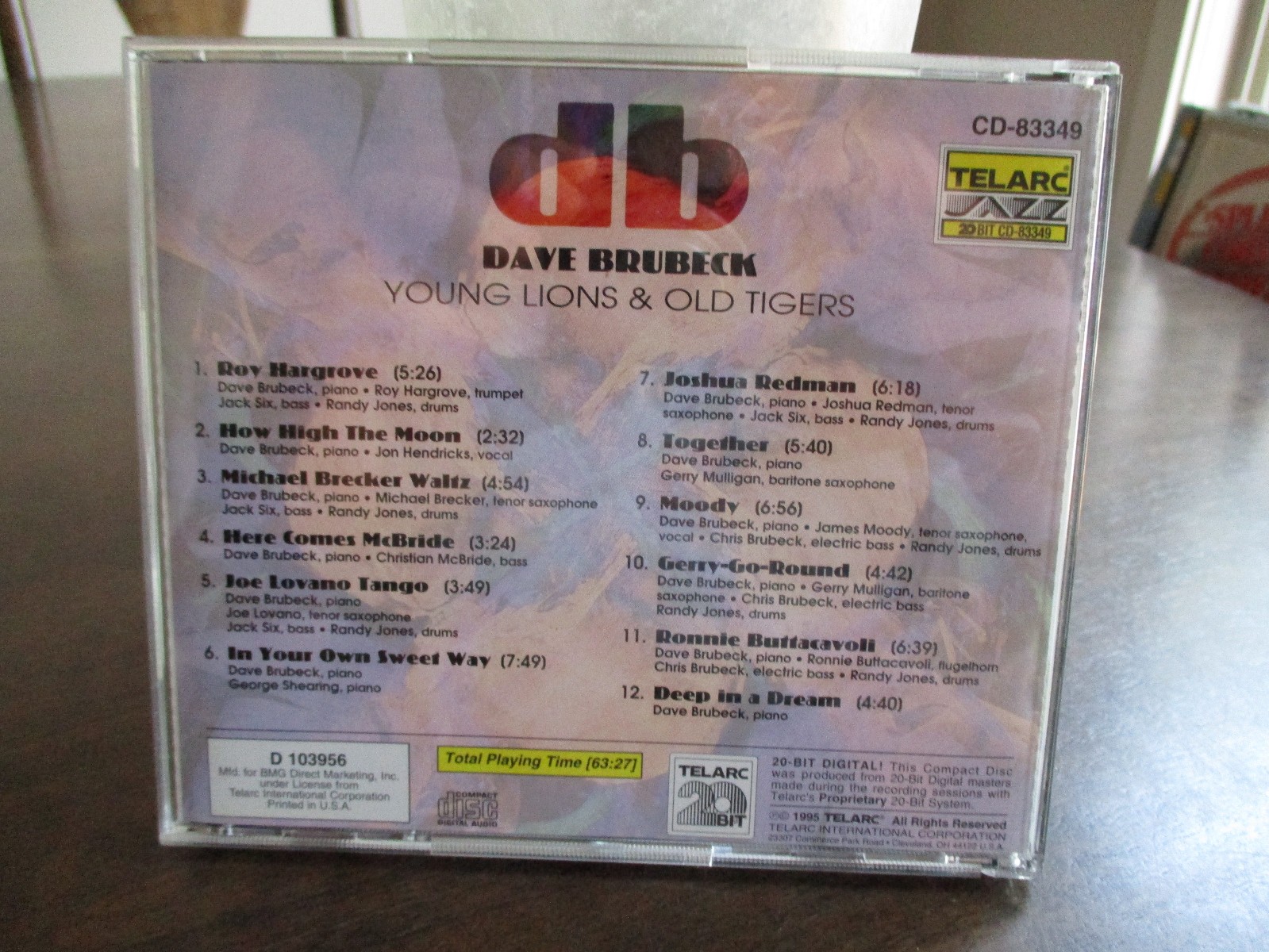 Dave Brubeck - Young Lions & Old Tigers - 1995 Telarc BMG CD Near Mint $1.95