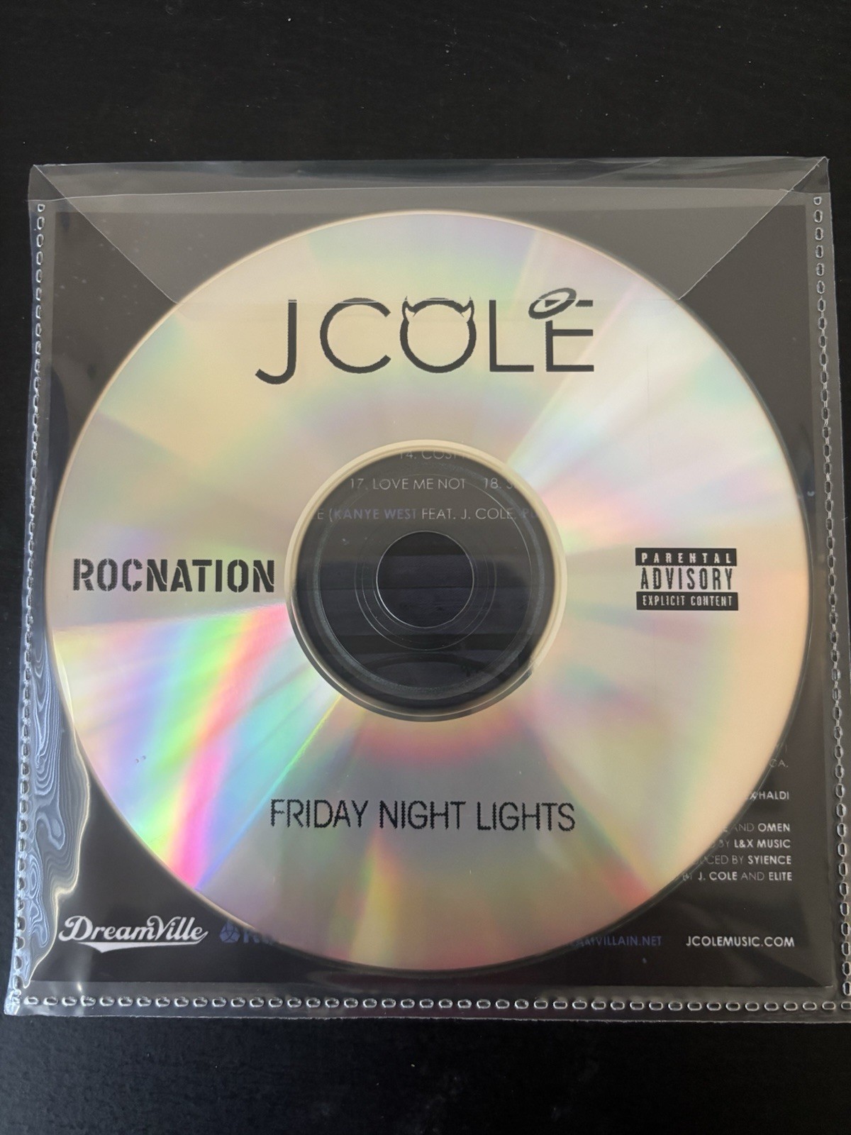 J Cole Friday Night Lights Promo Mixtape CD