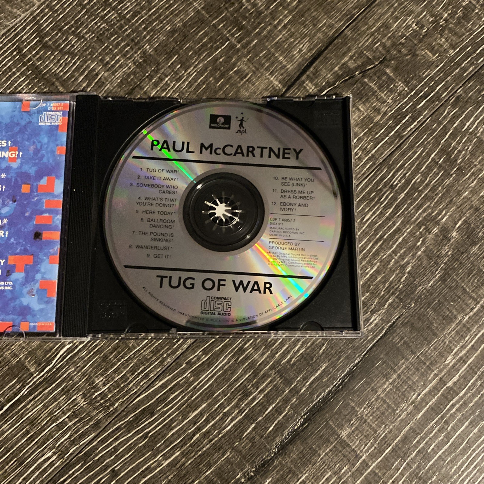 Paul McCartney Tug of War CD Compact Disc Jul-1996 Parlophone