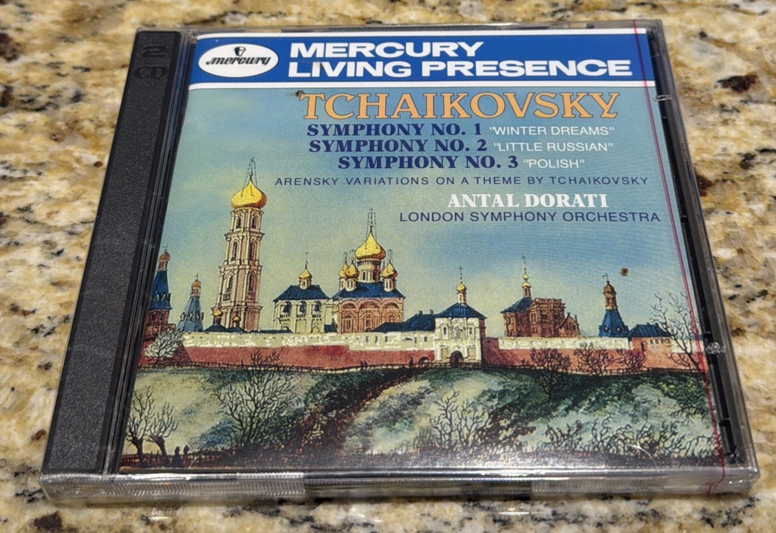 TCHAIKOVSKY SYMPHONIES 1,2 And 3 CD ARENSKY VARIATIONS DORATI 434 391-2 NEW