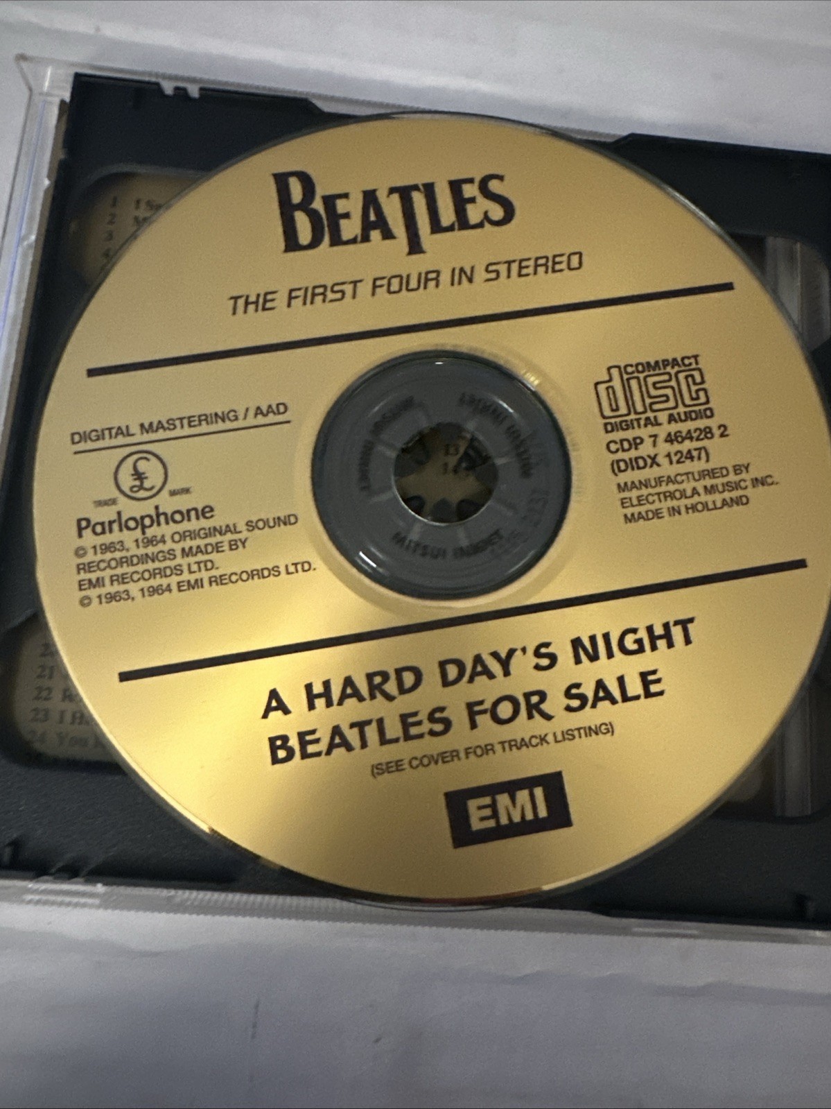 Vintage Beatles First Four In Stereo 2 CD Set EMI Parlophone Holland Pressing