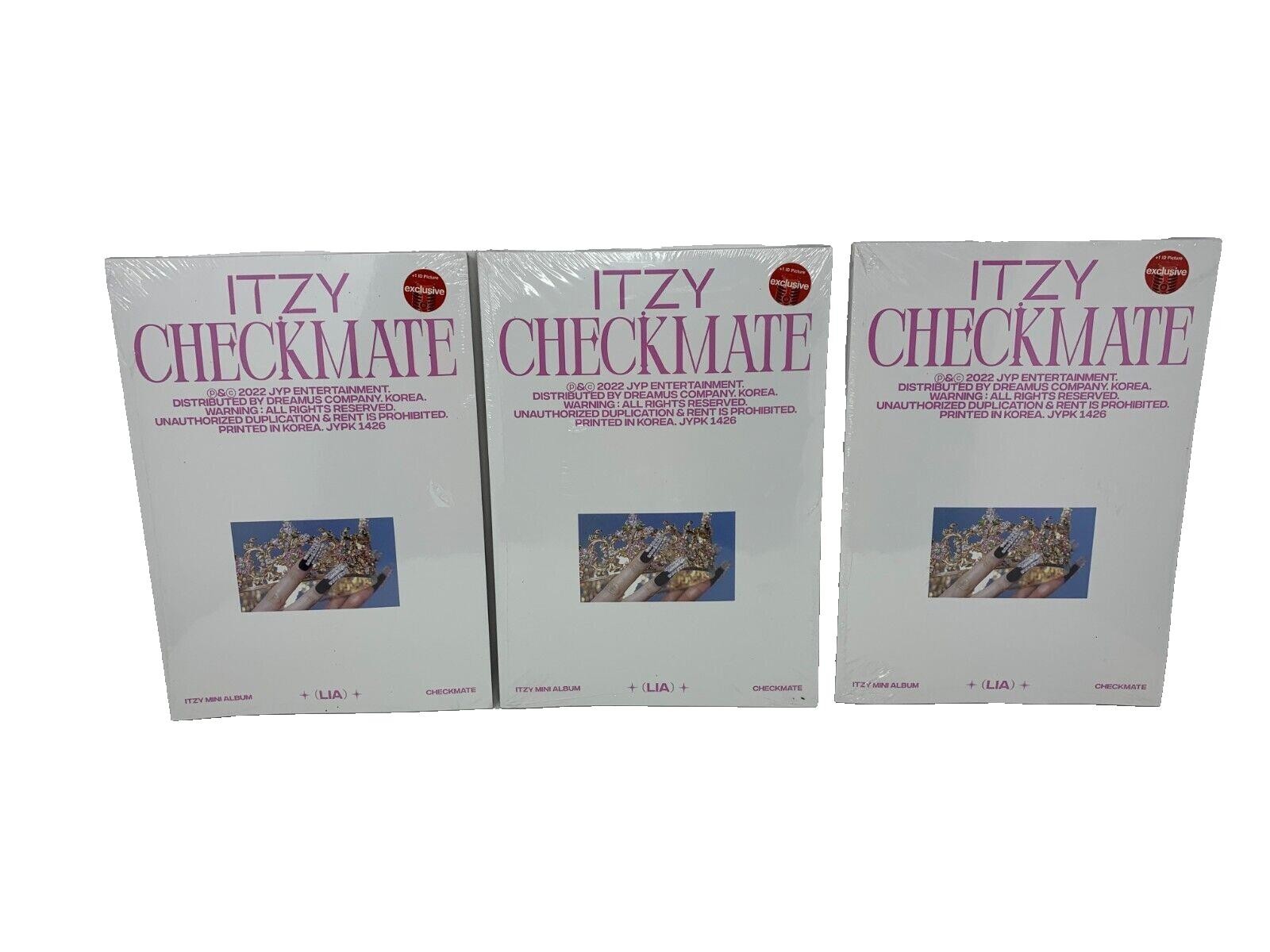 Lot of 3 Itzy Mini Album CheckMate - Lia Version CD 2022 Target Exclusive Sealed