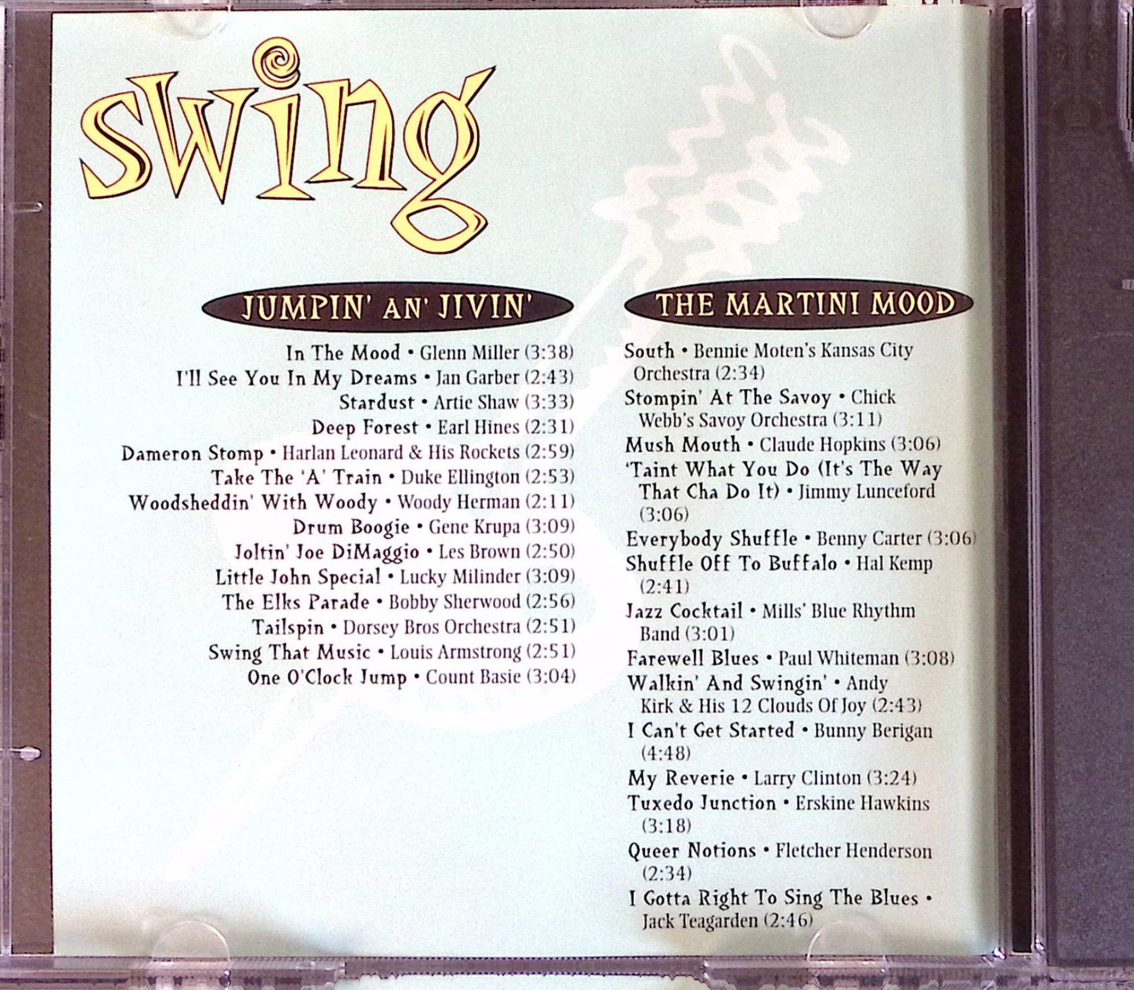 VARIOUS ARTIST COCKTAIL HOUR SWING TIME COLUMBIA REC CD 8482