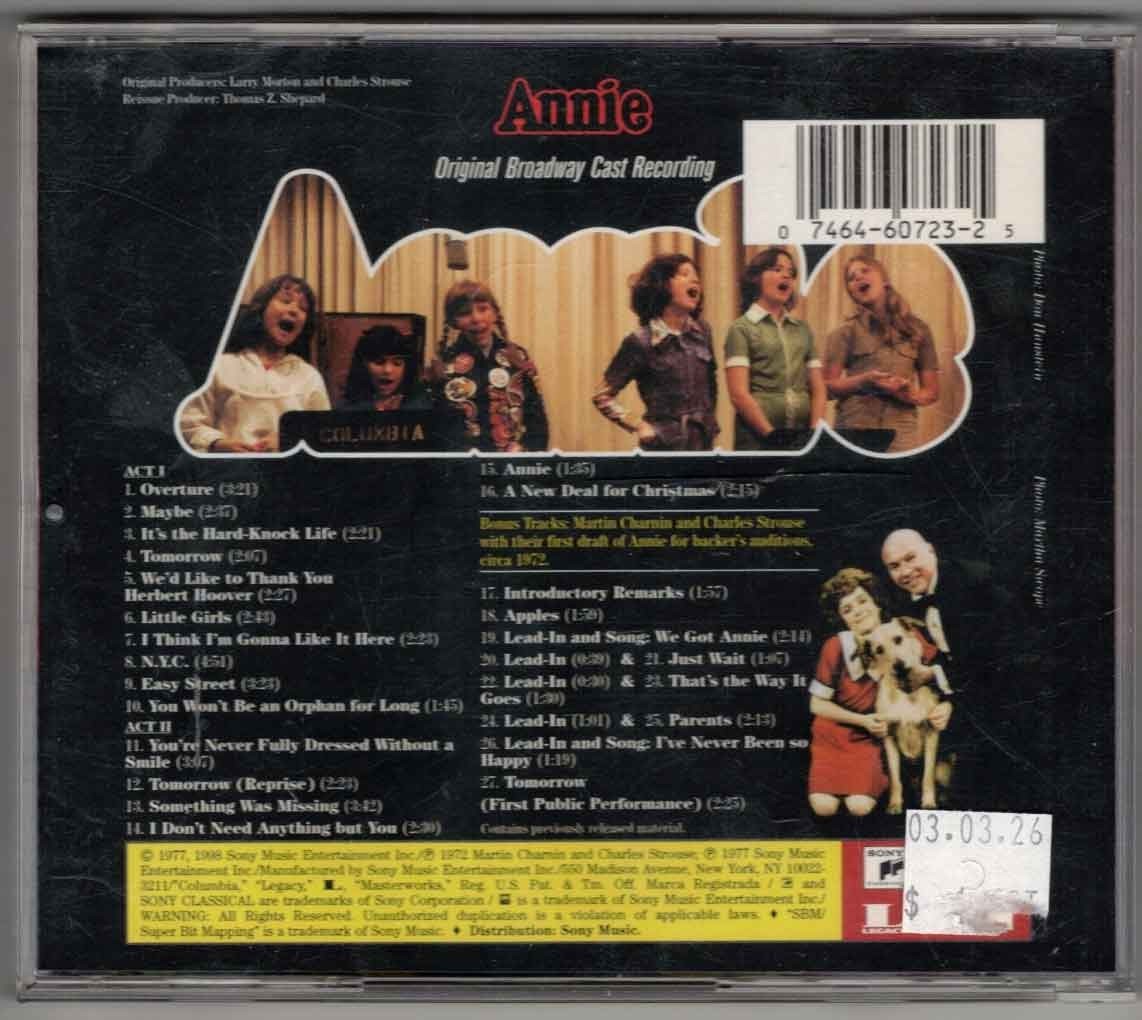 OCR 6 CD LOT Annie+Pajama Game+Finians Rainbow+Kismet+Chorus Line+Sound Of Music