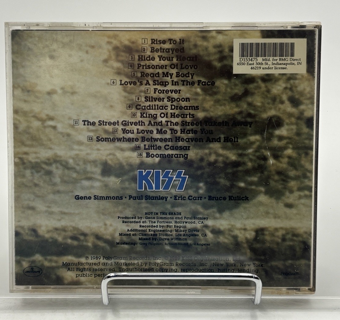 Hot In The Shade By Kiss CD 1989 BMG Direct Club Edition Hard Rock Mercury