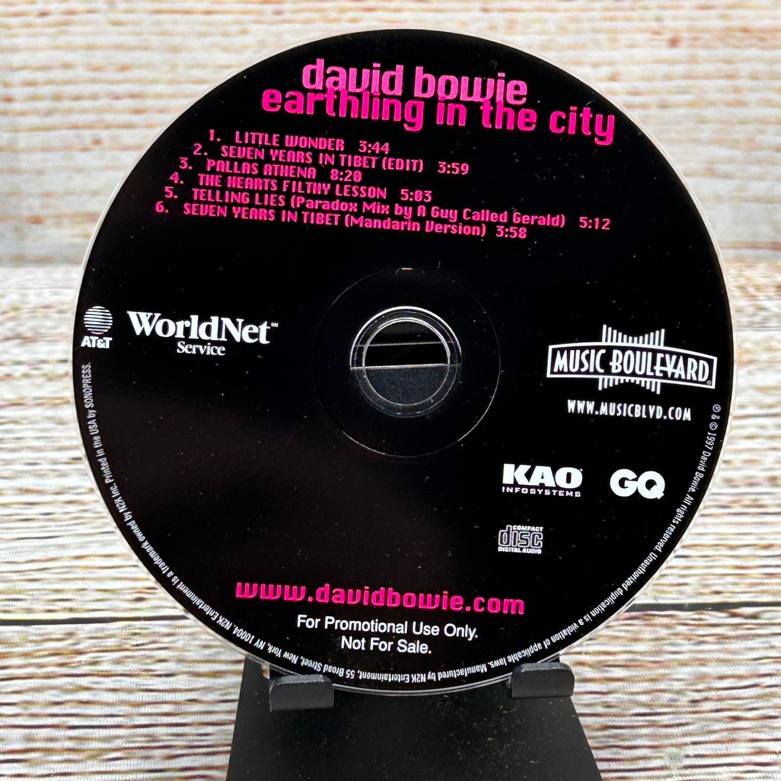 David Bowie Earthling In The City 1997 Promo Enhanced CD EP Rare Live Remixes