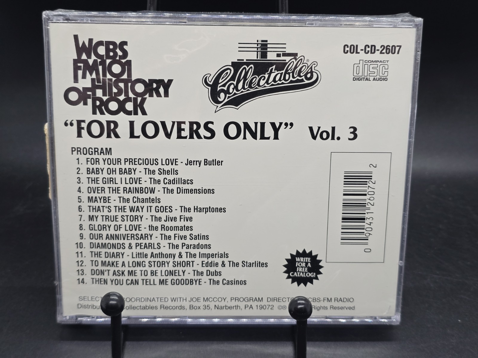 Collectables WCBS FM 101.1 For Lovers Only Vol. 3 (CD)14 Tracks New*Hole In Case