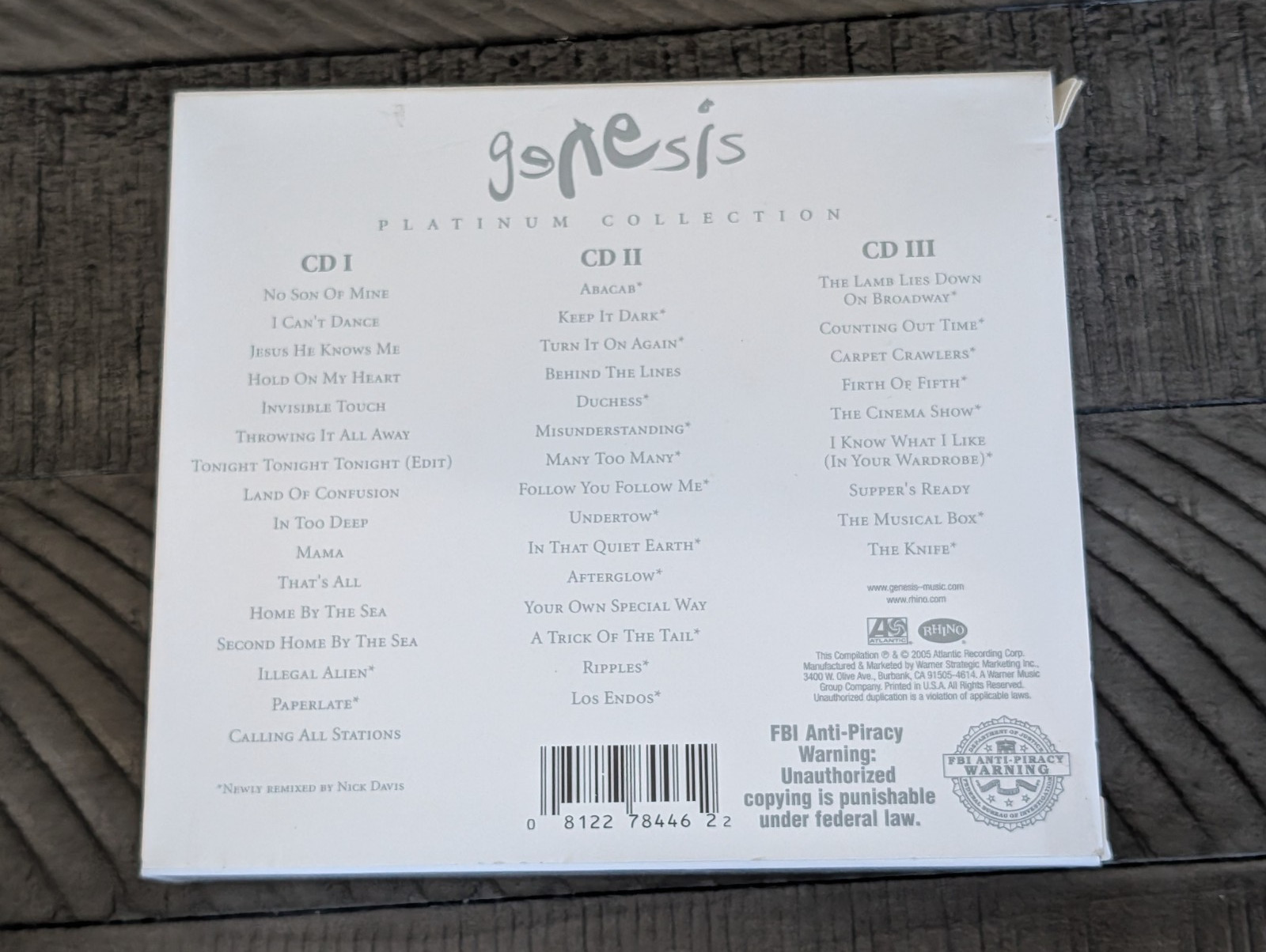 Platinum Collection by Genesis (CD, 2005) W Slip Cover