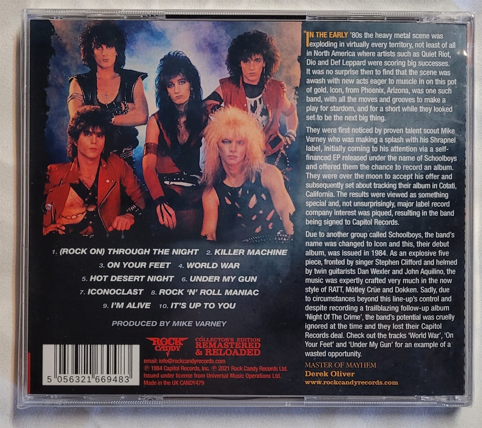 Icon S/T New CD Rock Candy Hard Rock Glam self titled 1984 same