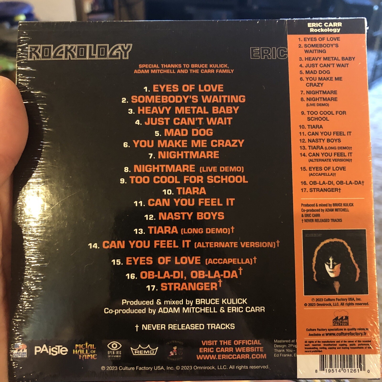 Eric Carr - Rockology CD -RSD Record Store Day 2023 w POSTER limited to 500 KISS