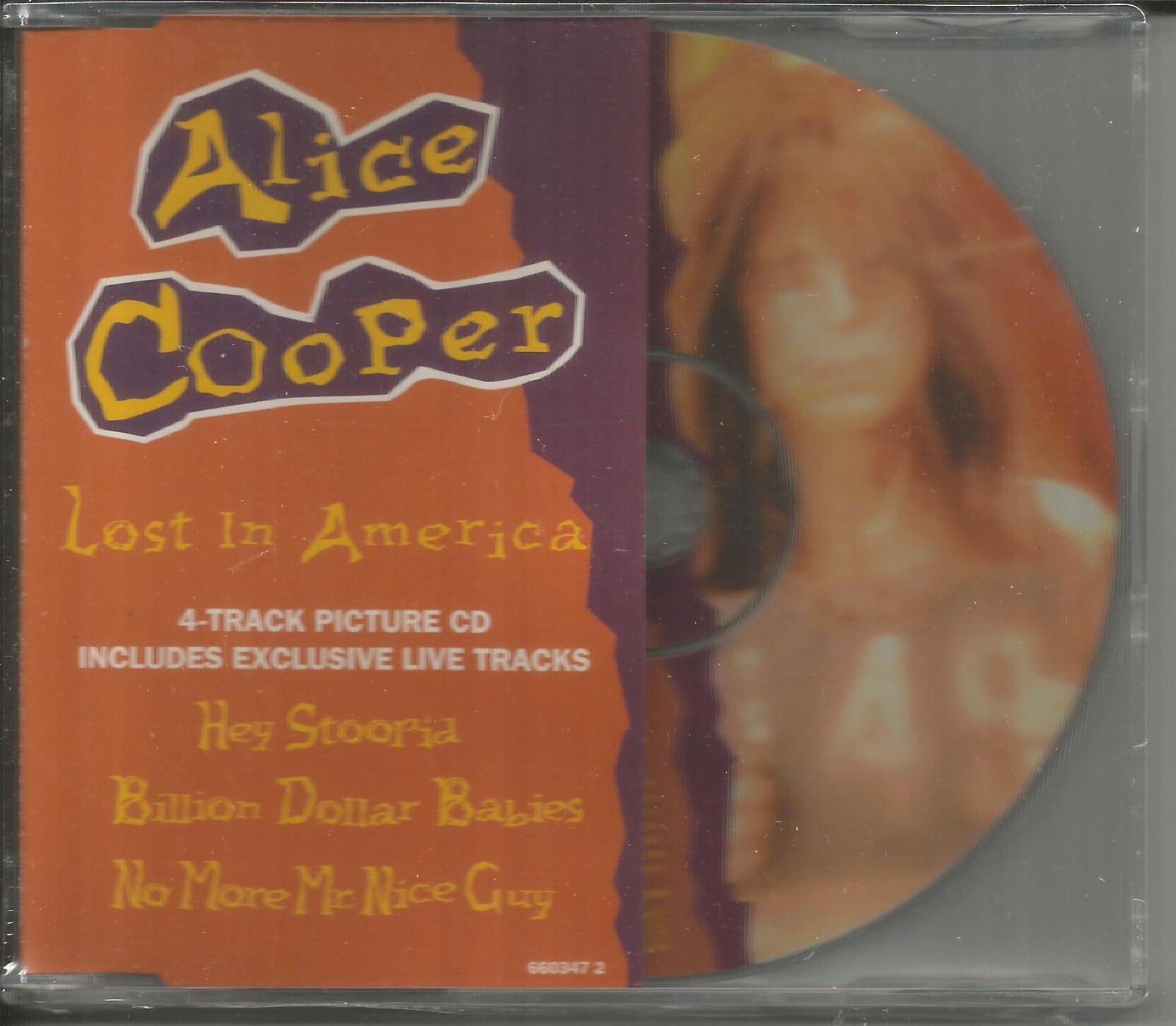 ALICE COOPER Lost in America w/ 3 RARE LIVE PICTURE DISC CD single USA seller