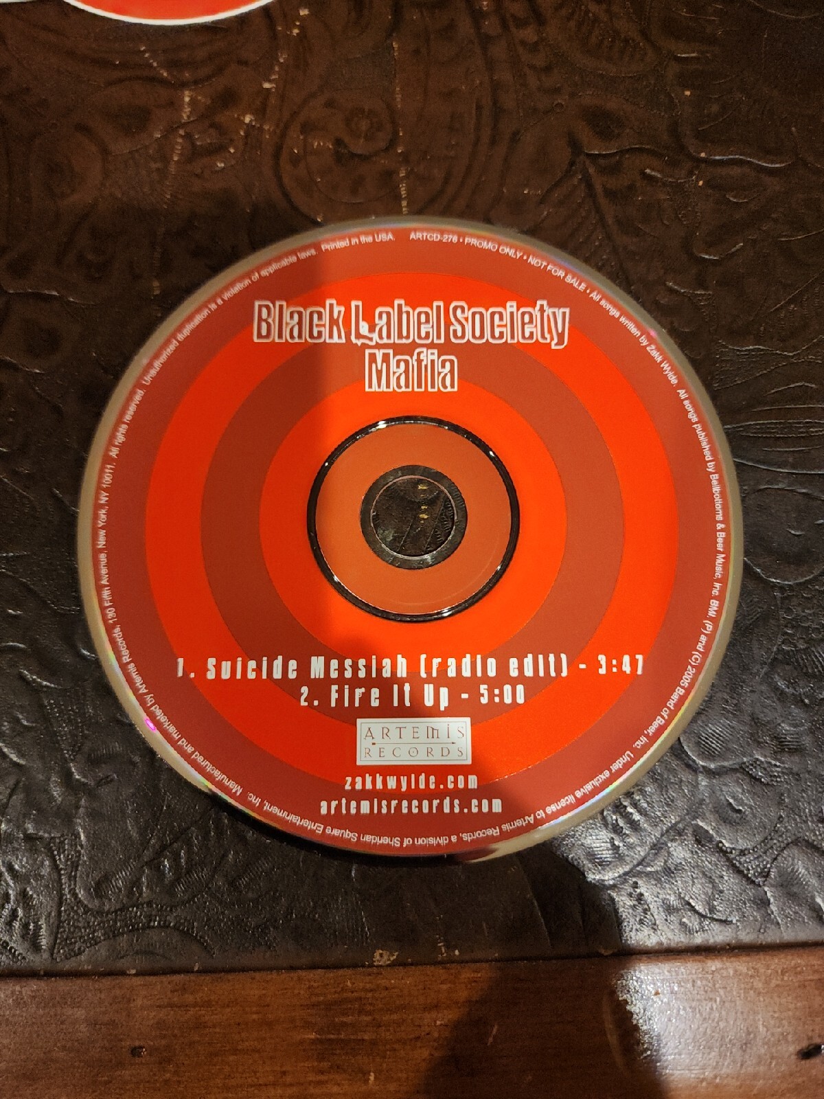 Black Label Society Mafia Pre Release PROMO Sampler Amd Sricker Artenis Records