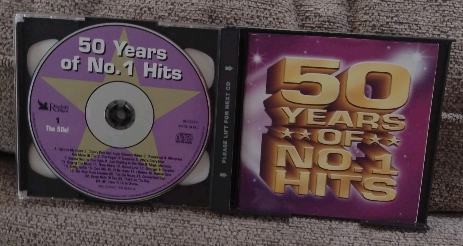 Various Artists - 50 Years of No. 1 Hits (CD X5, 2002) Reader's Digest