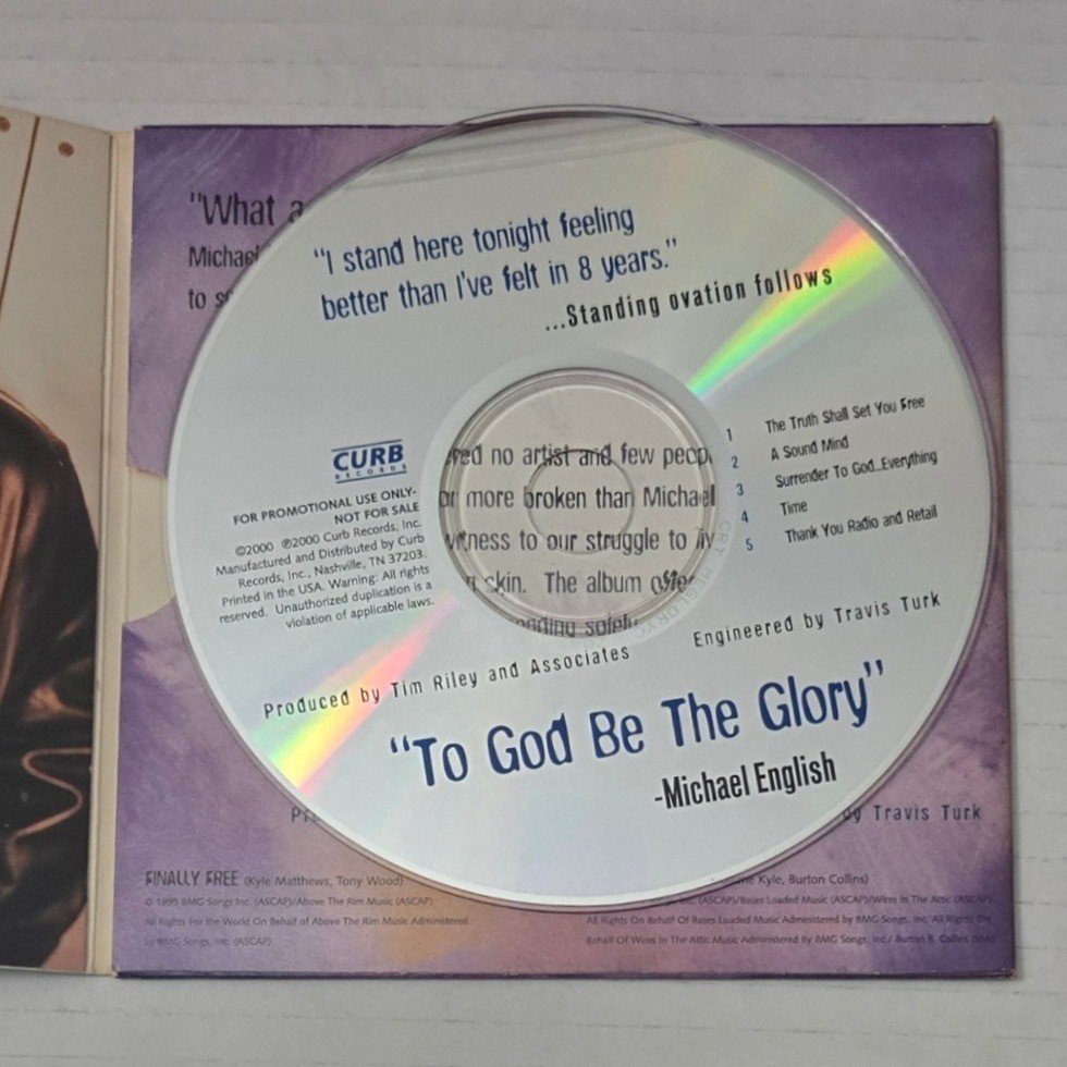 Vintage 2000 Michael English Heaven to Earth Promo CD Gospel Curb Records USA