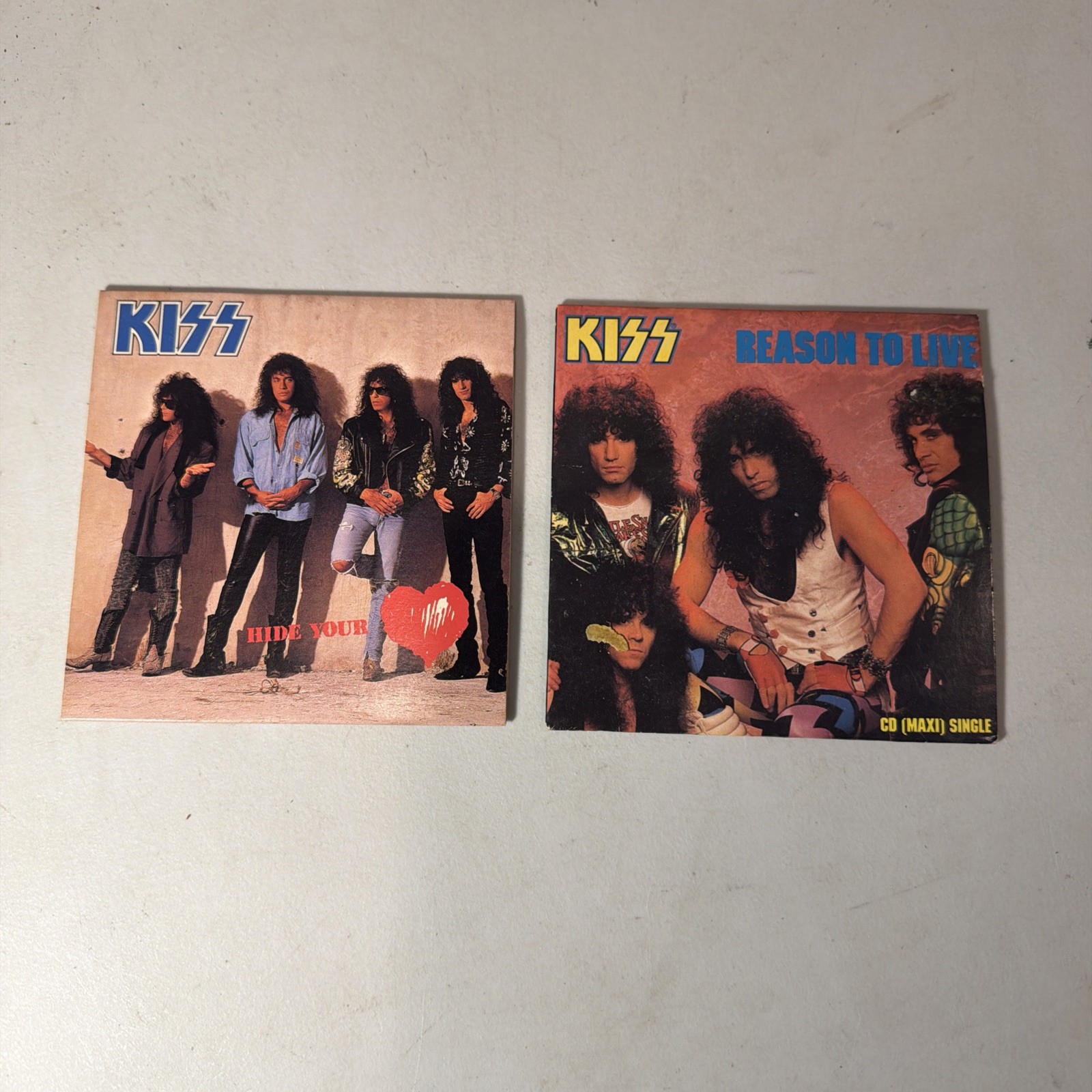KISS Hide Your Heart 3-Track CD - Reason To Live 4 Track CD - Lot Of 2 - RARE -