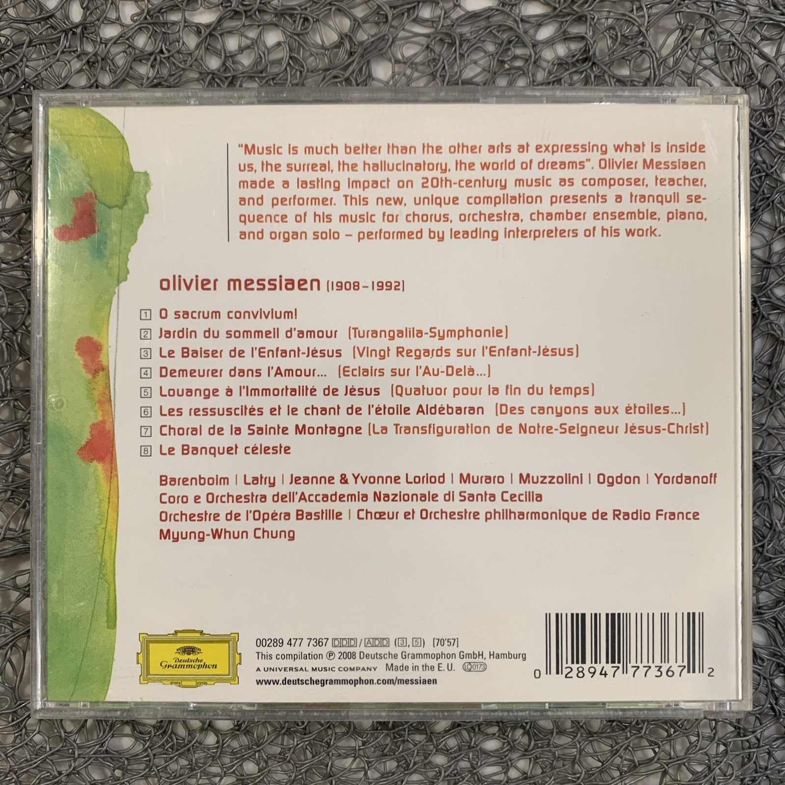 Olivier Messiaen : Garden of Love's Sleep (CD, DG) : LN