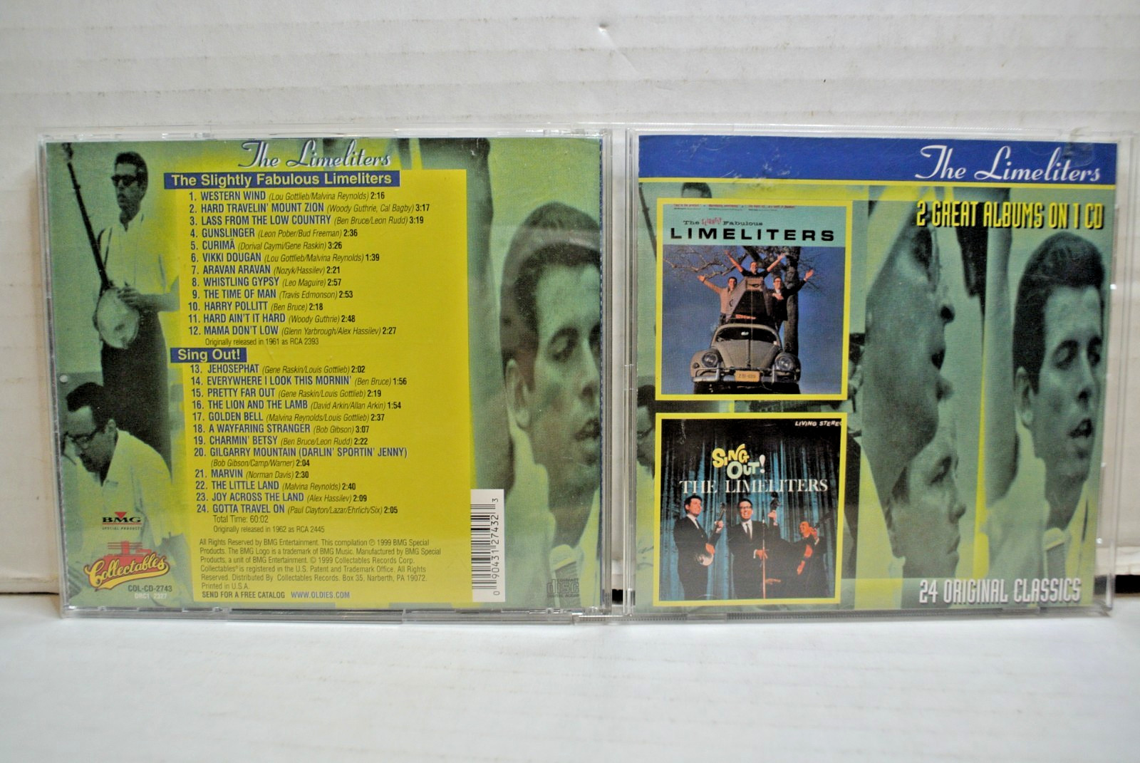 THE LIMELIGHTERS 2 ALBUMS ON 1 CD - SING OUT! & THE SLIGHTLY FABULOUS - FOLK