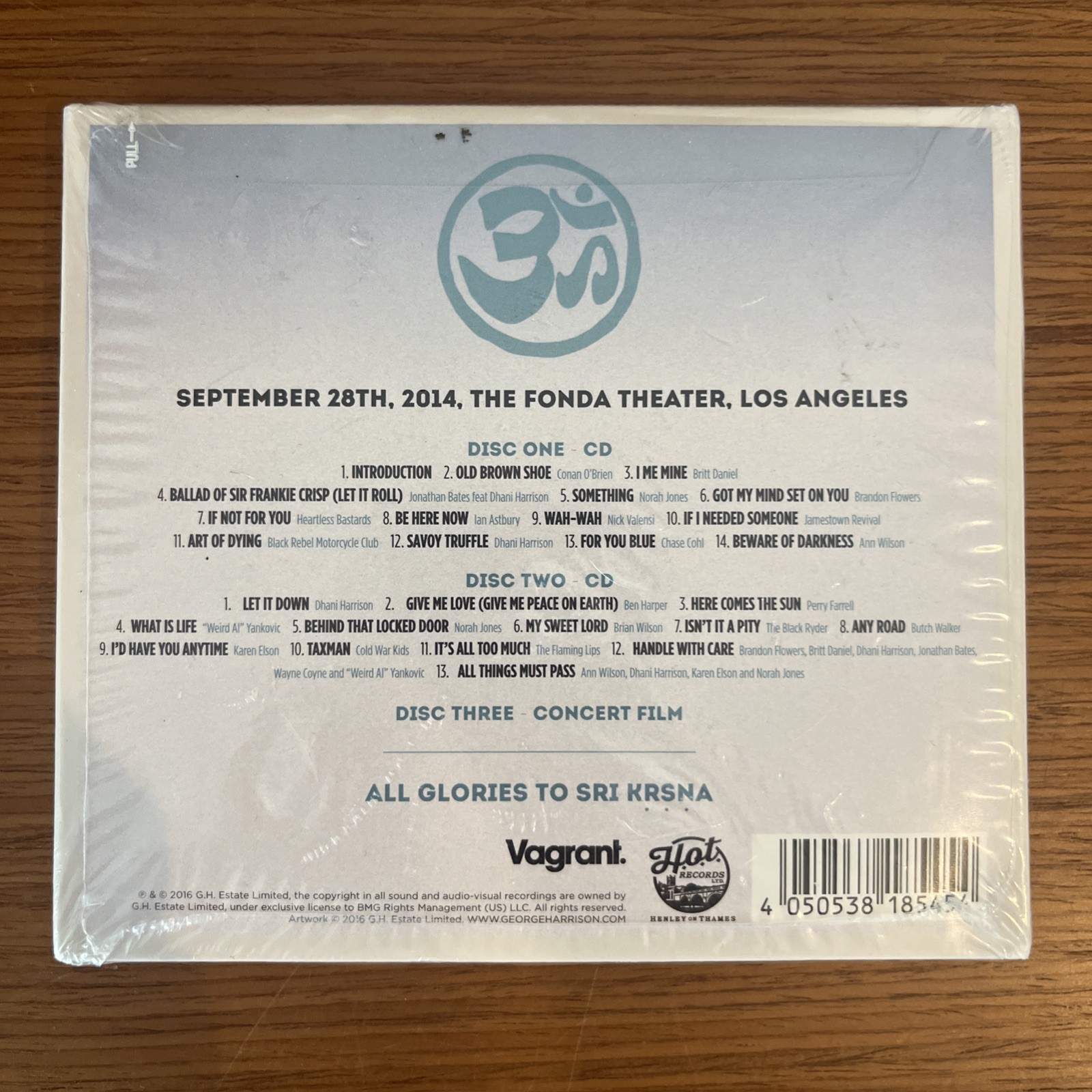VARIOUS ARTISTS GEORGE FEST A NIGHT TO CELEBRATE MUSIC OF GEORGE HARRISON New
