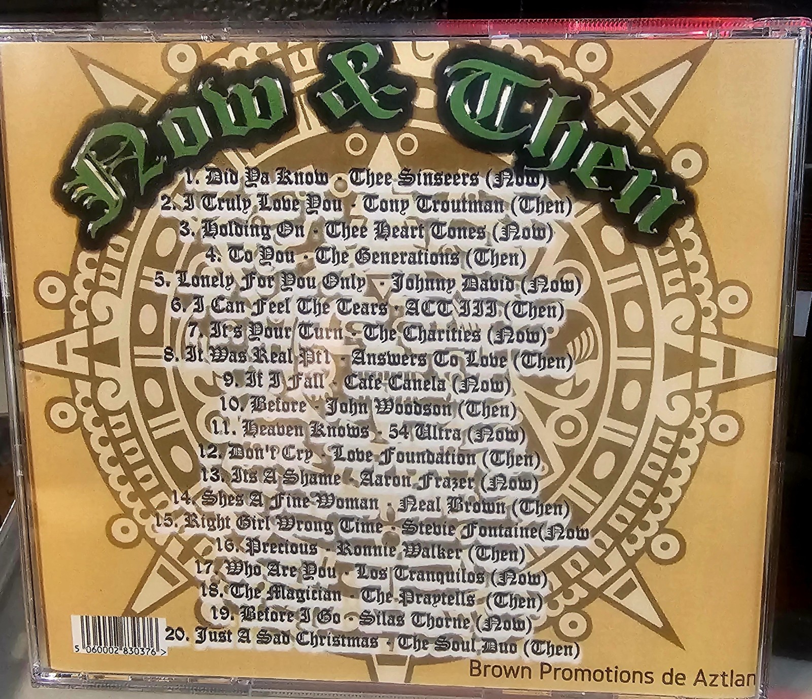 Now & Then Oldies Volume 20 Rare Soul Collection CD Lowrider Style Cruisin Music