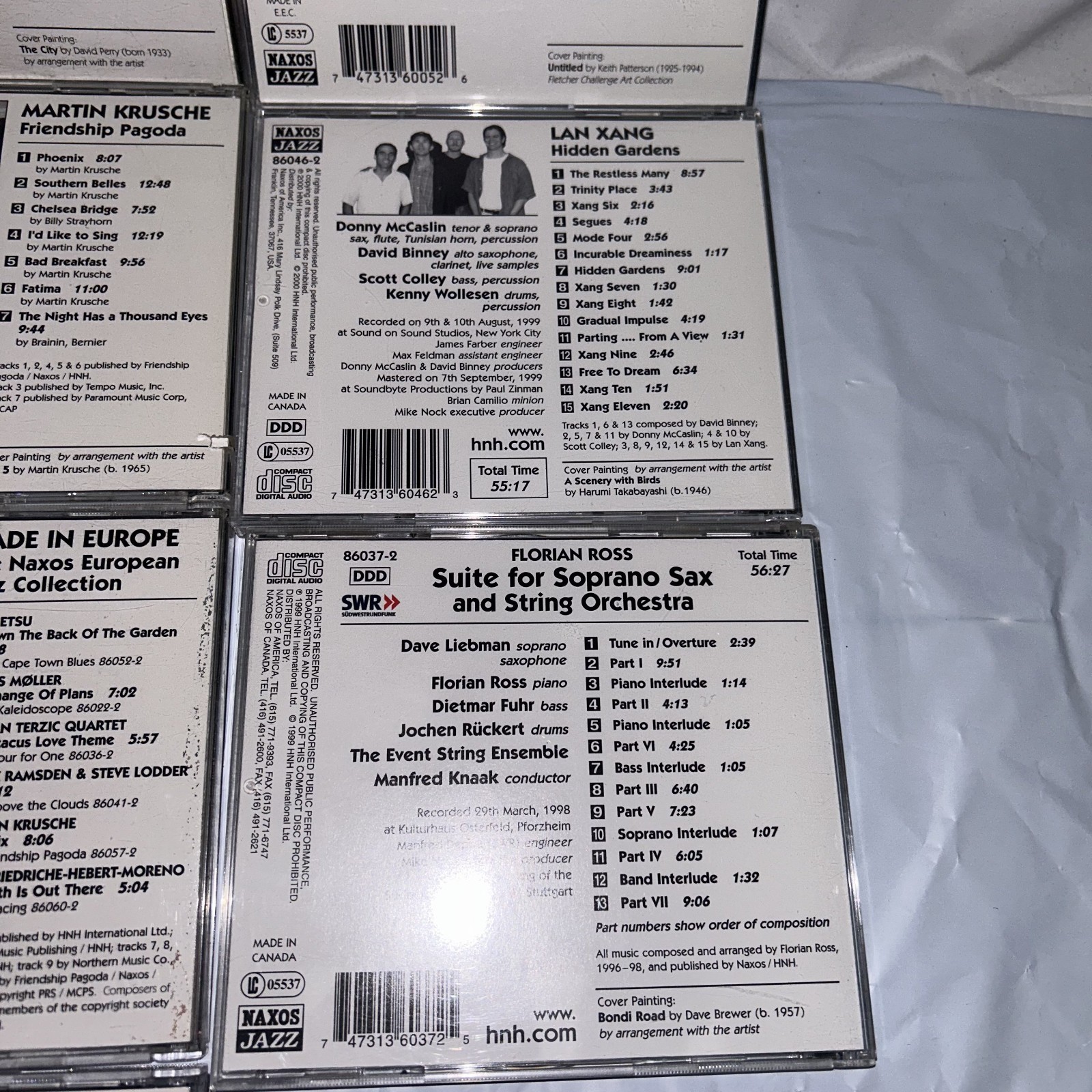 Naxos Jazz CD Lot of 10 - European Collection Palsson Nock Krusche Ross Carrier