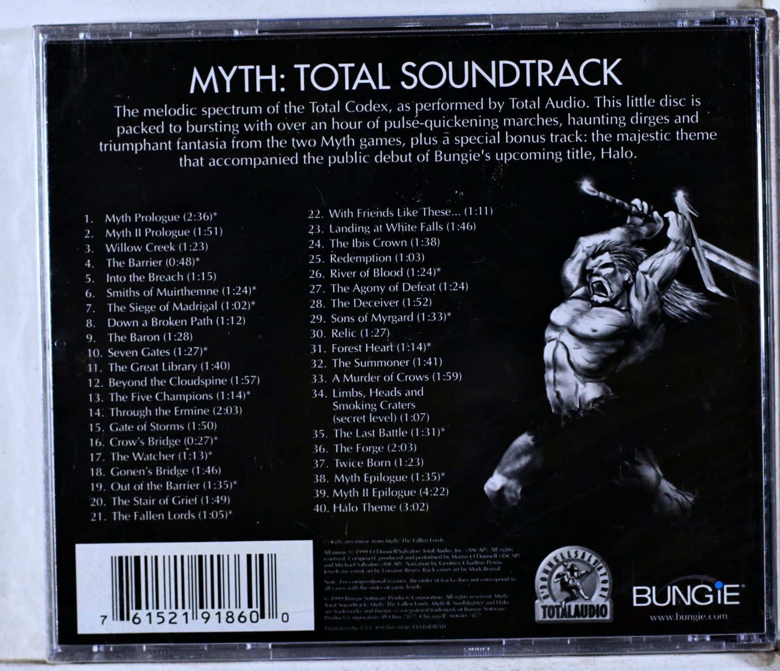 Martin O'Donnell, Michael Salvatori - Myth: Total Soundtrack NEW (CD 1999)