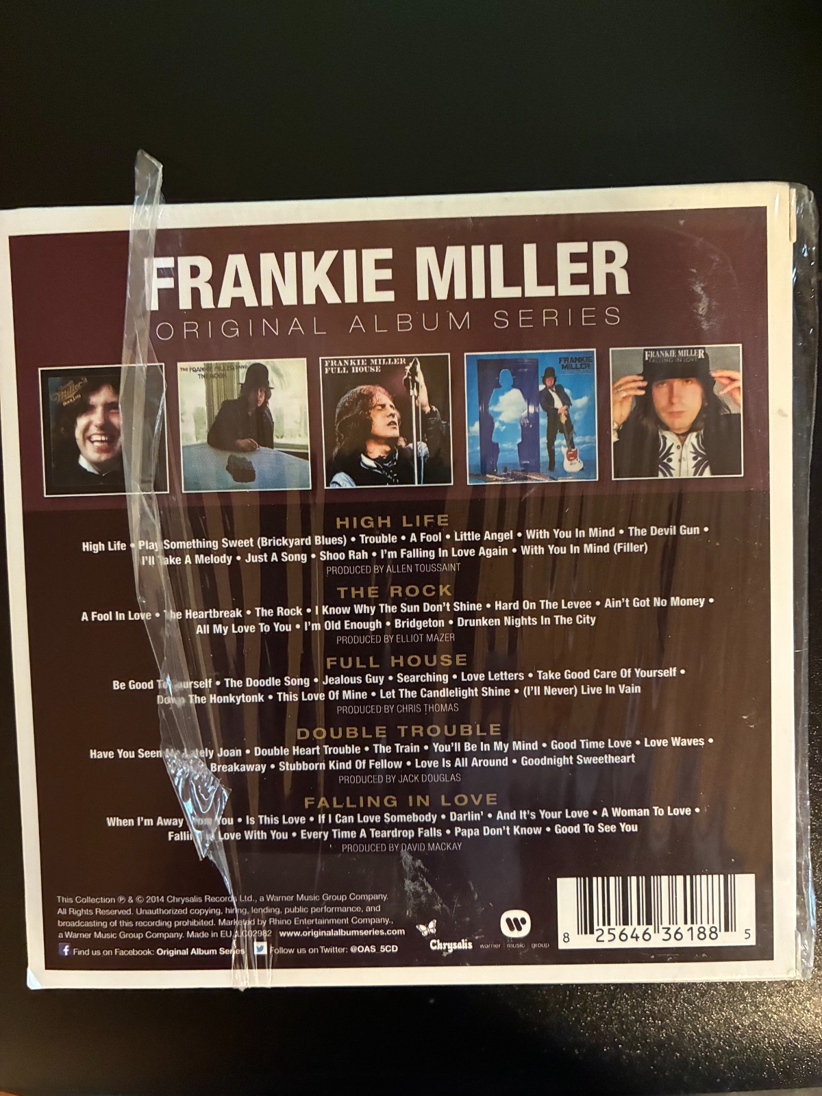 Frankie Miller-5 cd box set- Original Album Series-Like New-paper replica covers