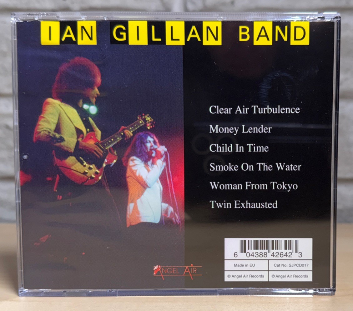 Ian Gillian Band Live At The Rainbow 5/14/77 CD Angel Air EU Press MINTY DISC