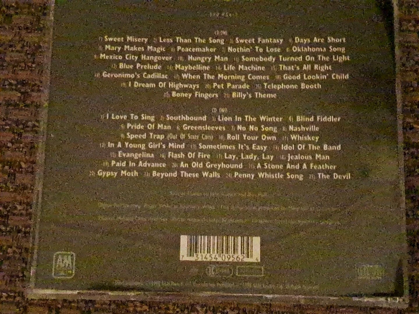Hoyt Axton The A&M Years CD, 1998 A&M Discs Pressed In Germany 4 Albums On 2 CDS