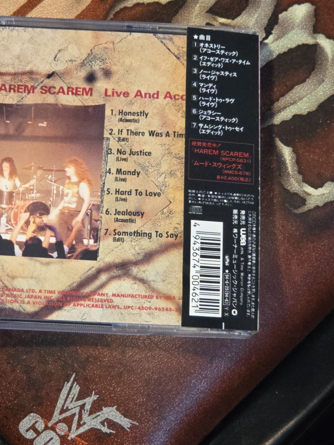 Harem Scarem Live and Acoustic Japan CD w/ OBI WPCR-46 Canada Melodic Hard Rock