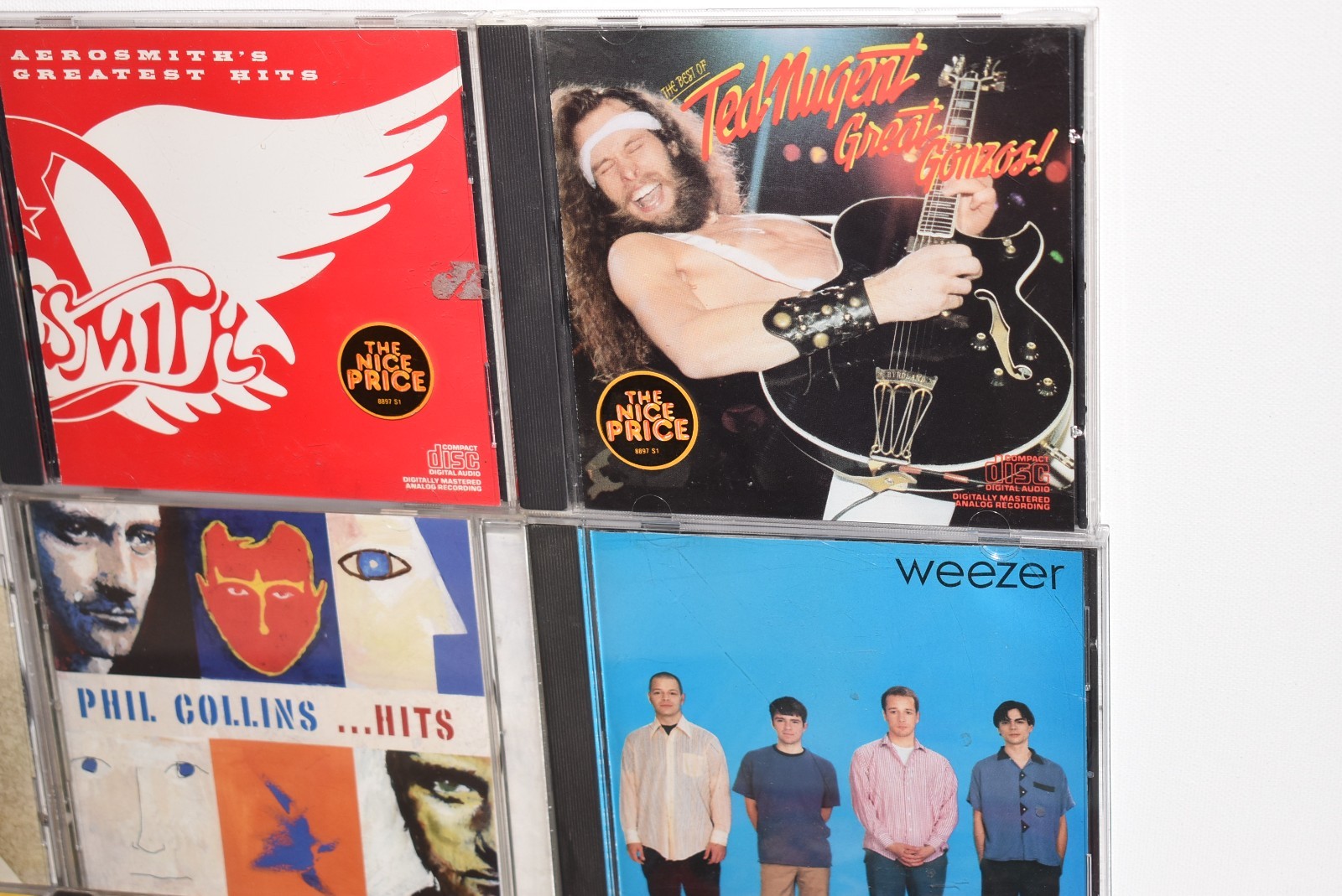 12 Lot Rock CD KISS Rush YES Black Crows REM STP Weezer Aerosmith Tom Petty +++