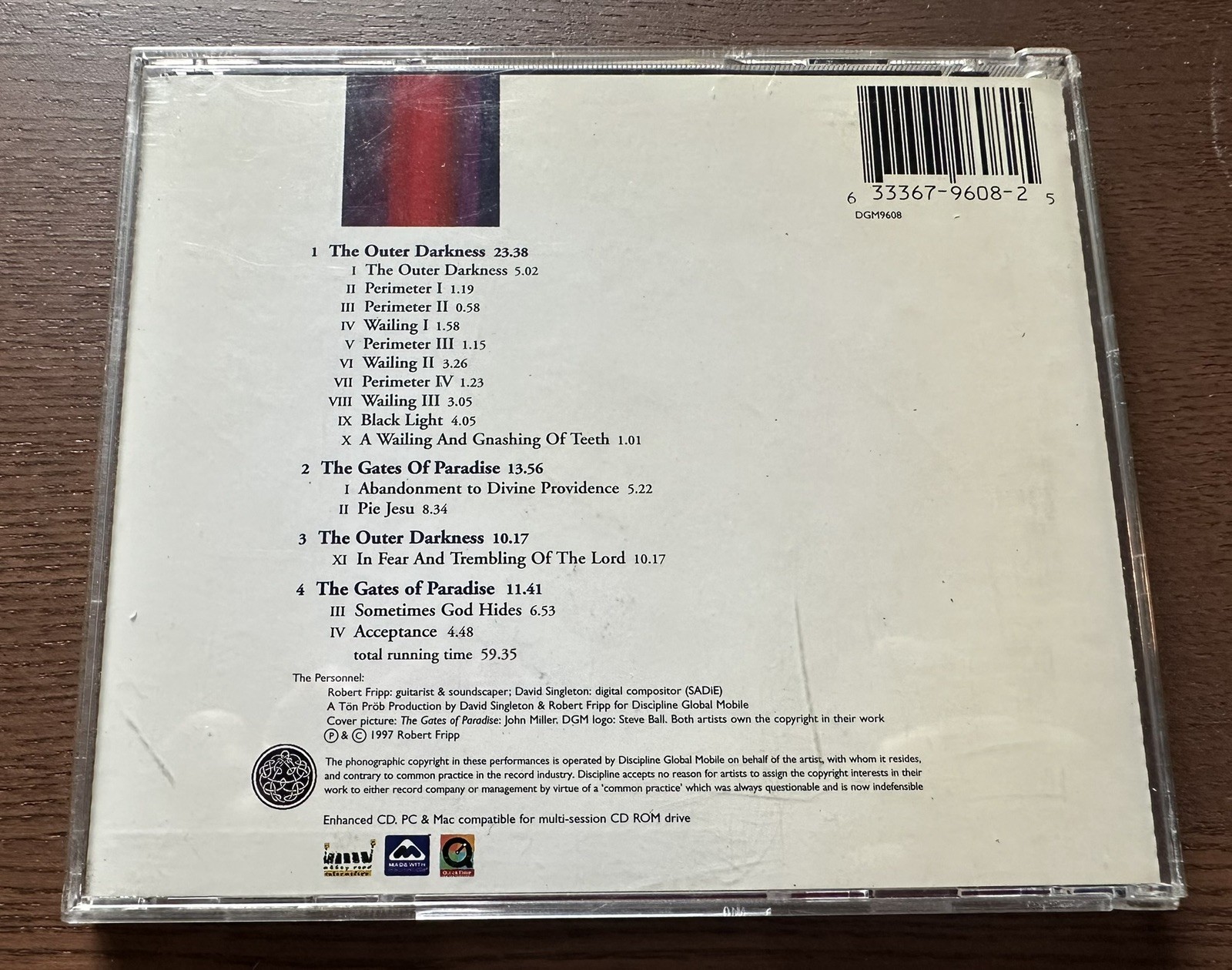 The Gates of Paradise by Robert Fripp (CD, DGM, 1997)