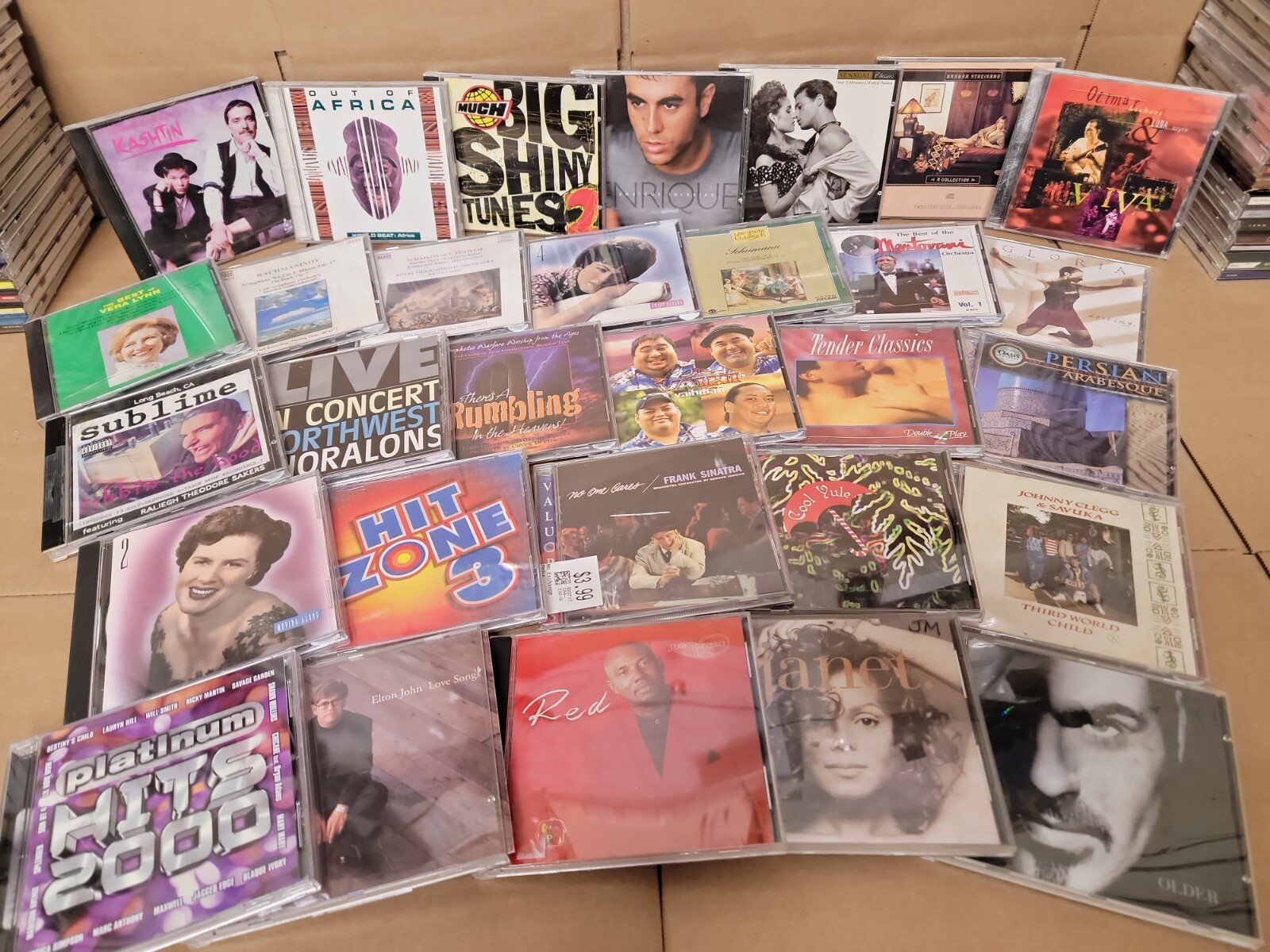 Lot of 50 Assorted CDs MIX ALL Genres Artwork+Case RANDOM BUNDLE Wholesale Bulk