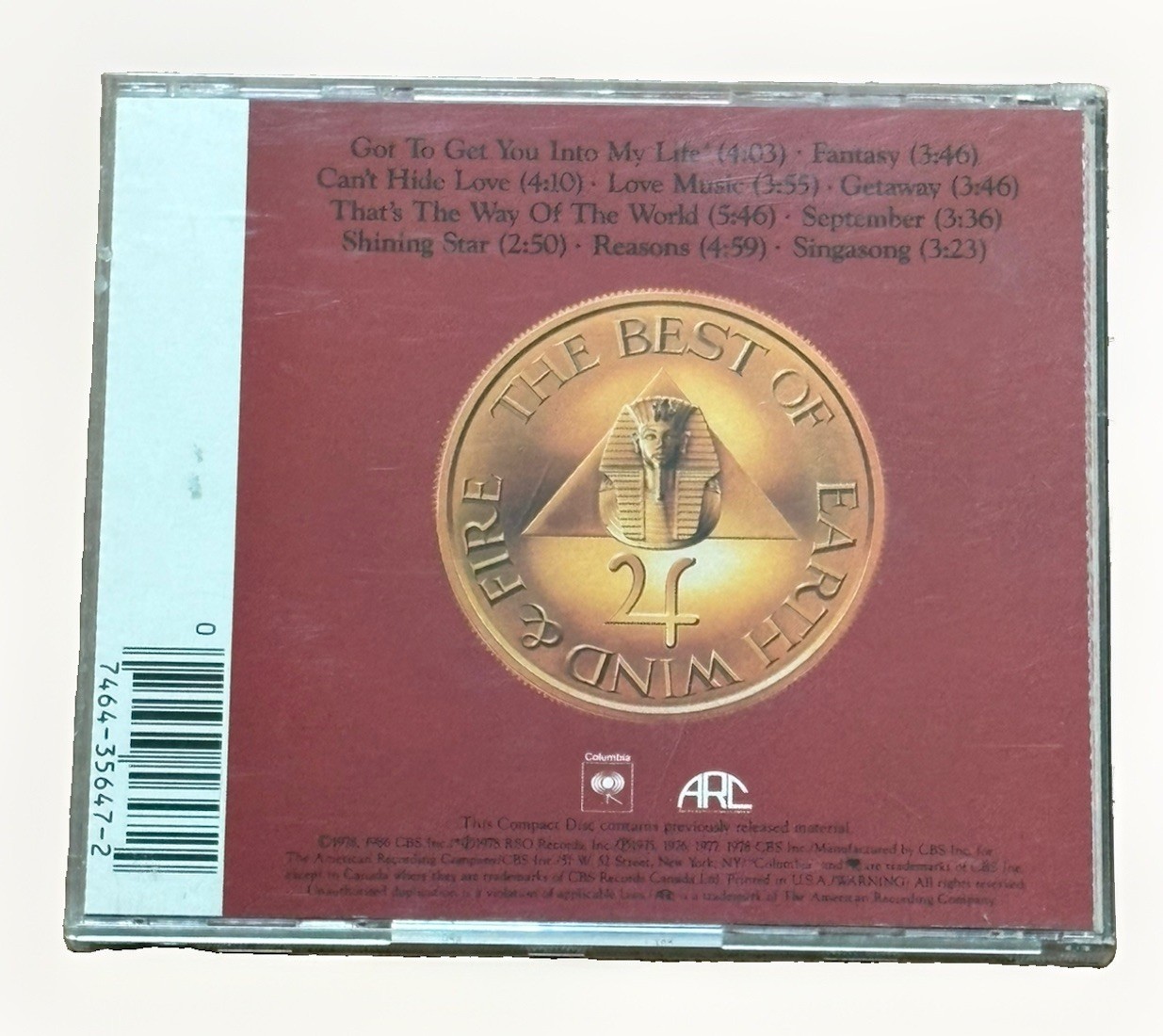 Earth Wind & Fire - The Best Of Vol. 1 CD 1992 Soul Funk Columbia