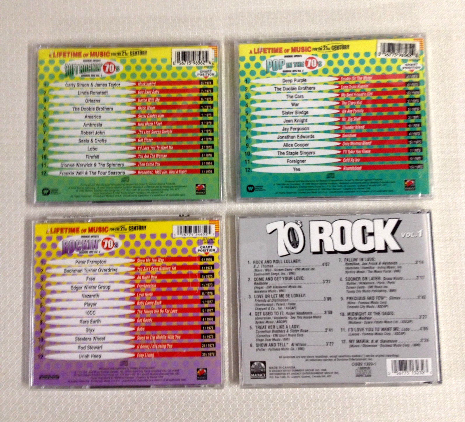 Lot of 4 - Audio CDs - 1970's - Rockin, Pop, Soft Rockin, Rock - New and LN