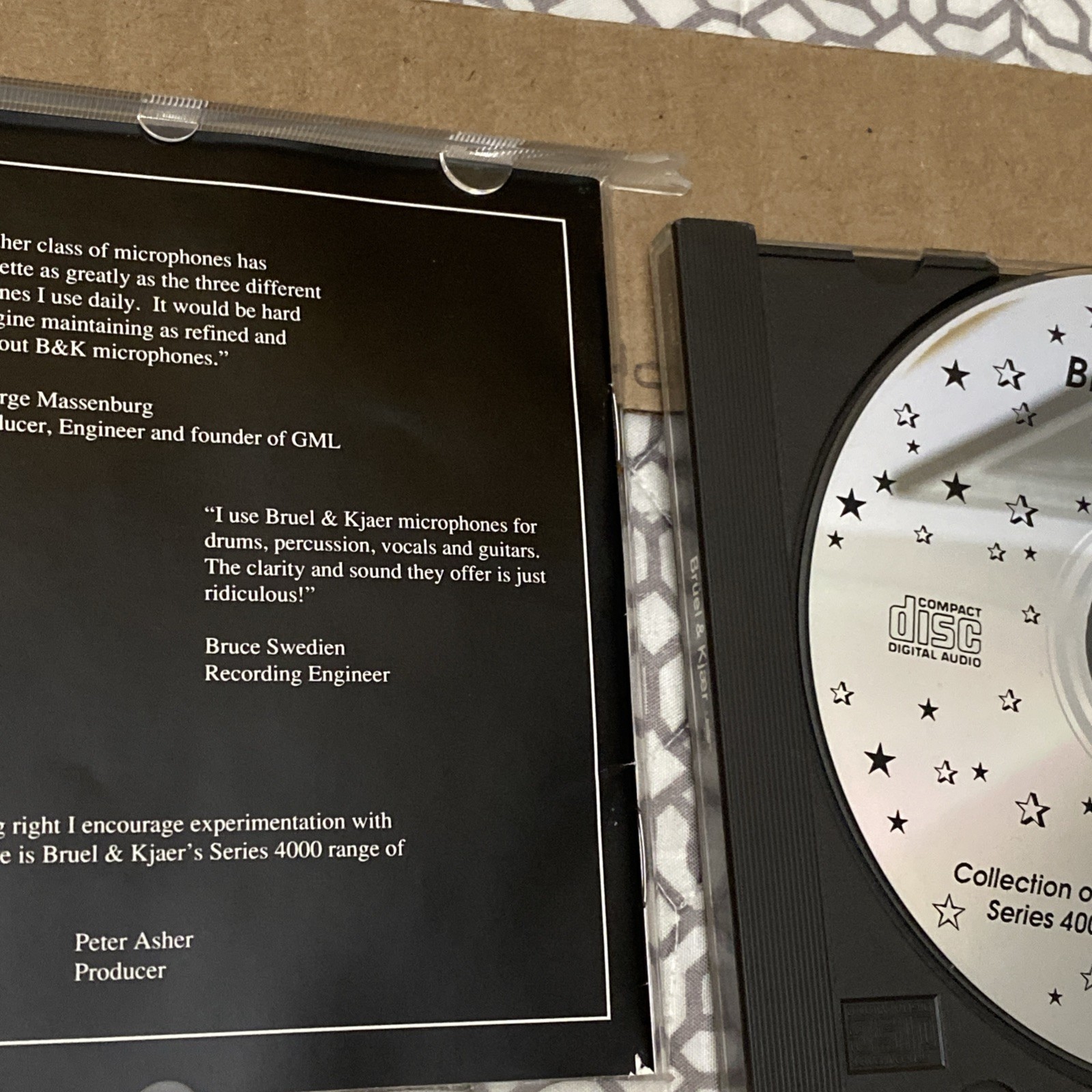 Brüel & Kjær Pro Audio Group (CD, 1989) TEC Awards Winner Ambient Electronic