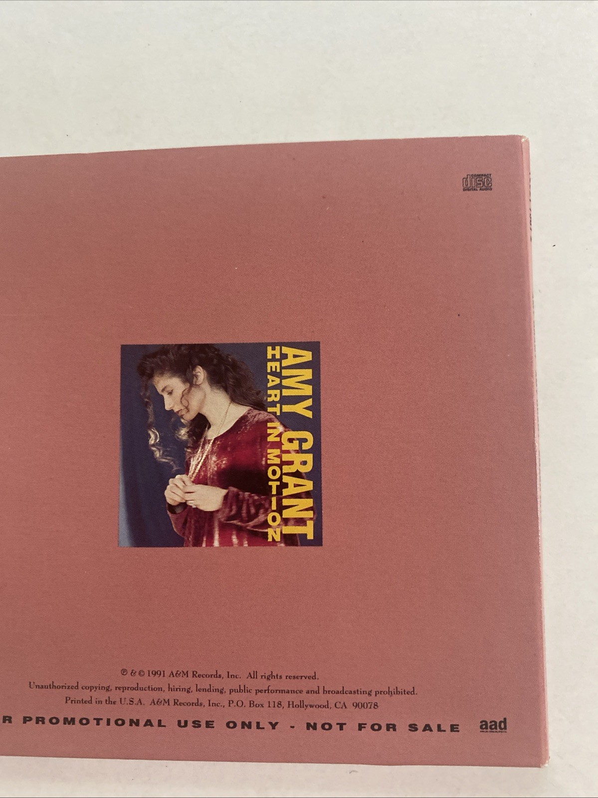 Amy Grant - Smash Hits - Used Like New Promo 7-Track CD EP -US 1991 A&M -NM Disc