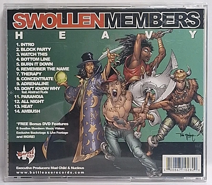 Swollen Members Heavy CD 2003 Battle Axe Records Excellent Condition EX OOP Rare