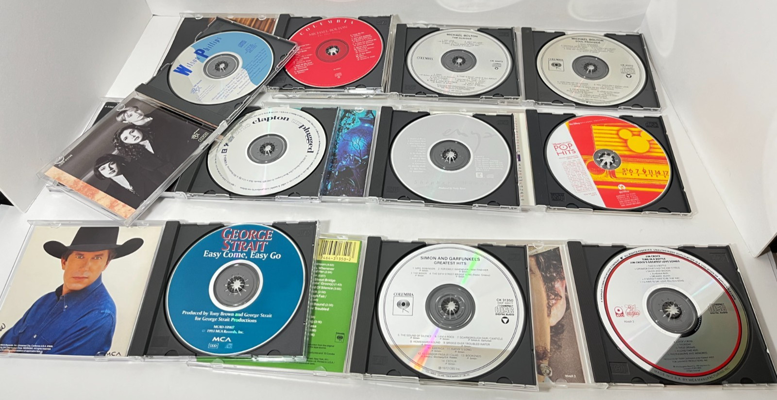 Vtg Lot 40 CD Mixed Music, See List 70-90's Elvis ,Elton, Diamond, Beatles++